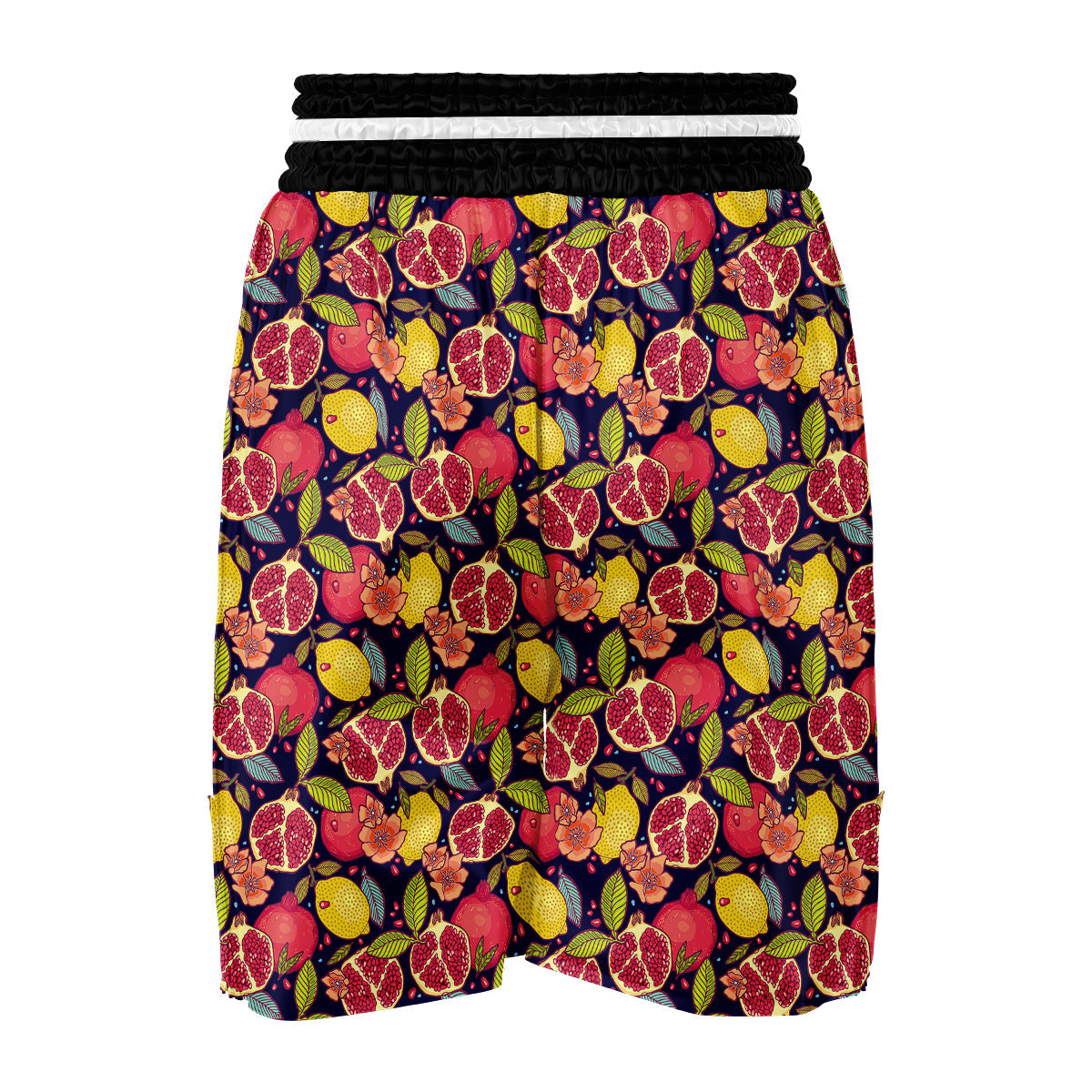 Pomegranate Print Pattern Boxing Shorts-grizzshop