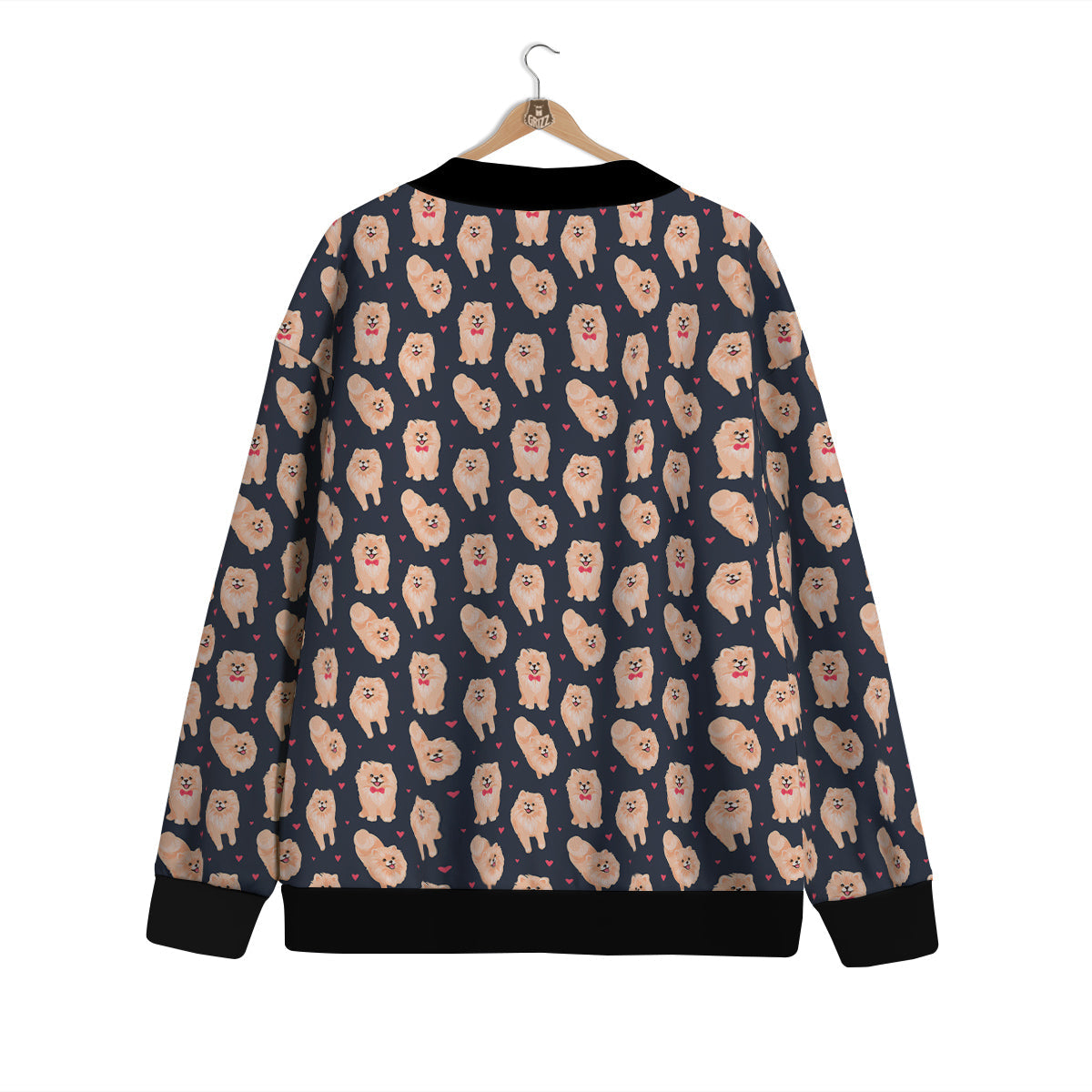 Pomeranian Cute Print Pattern Cardigan-grizzshop