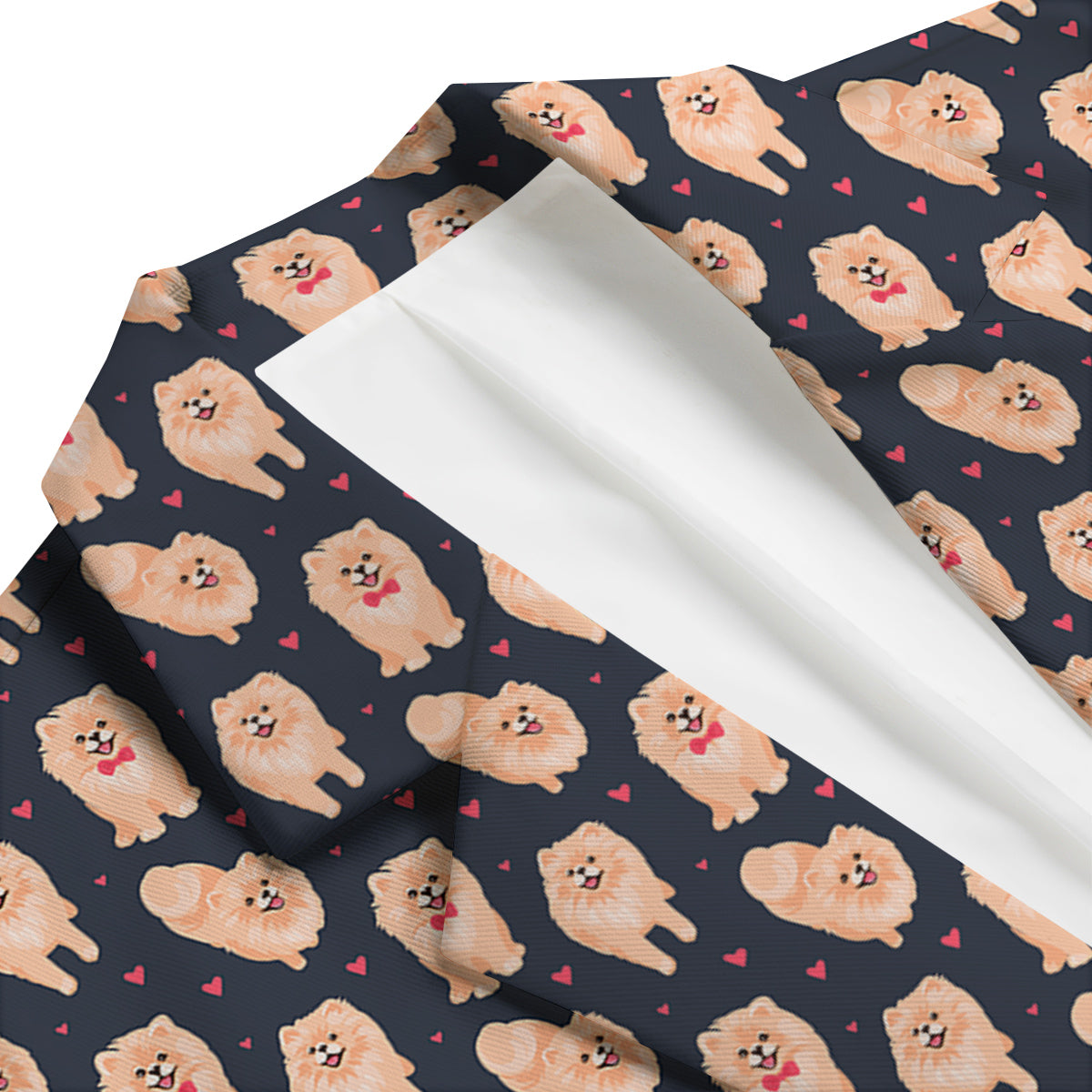 Pomeranian Cute Print Pattern Men's Blazer-grizzshop
