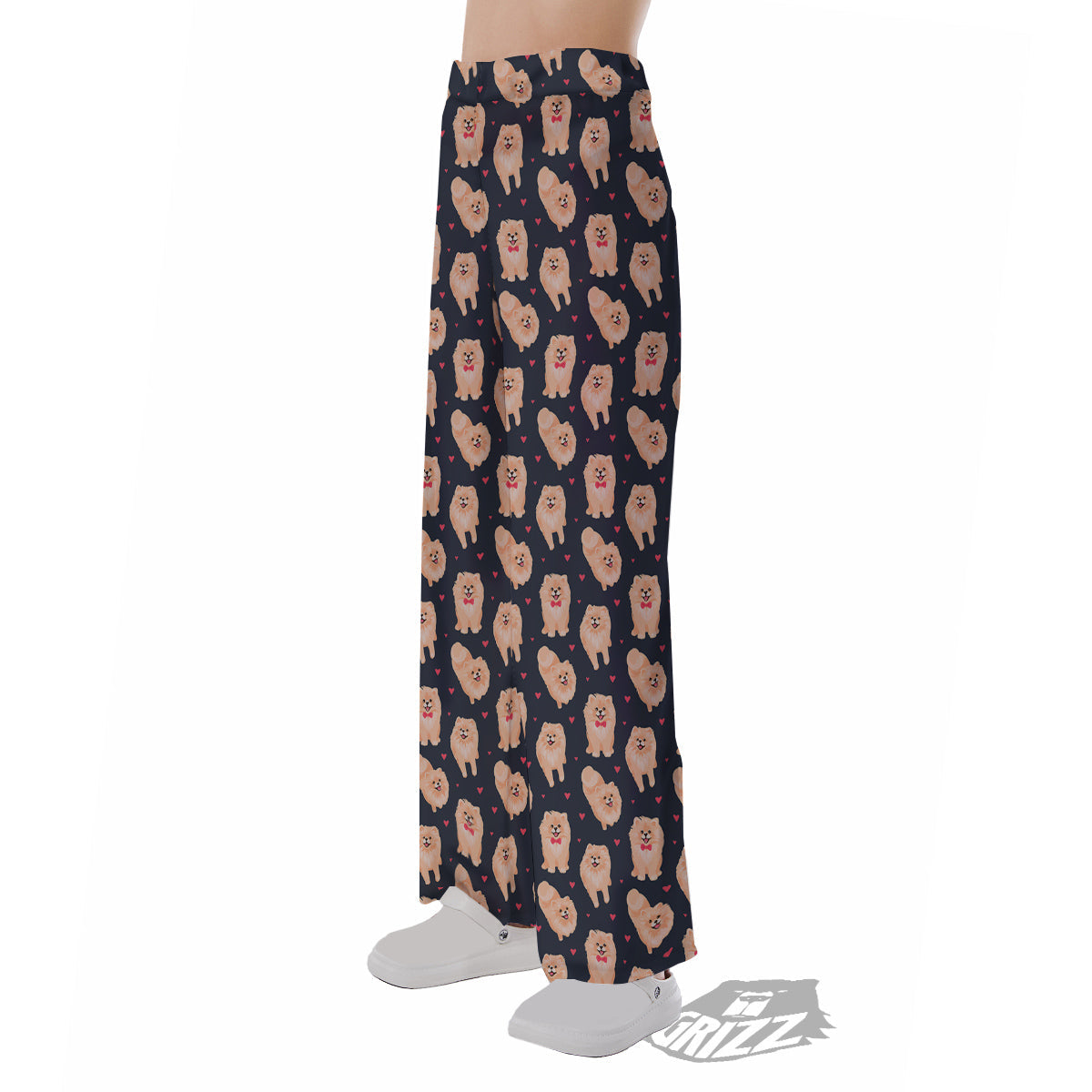 Pomeranian Cute Print Pattern Pajama Pants-grizzshop
