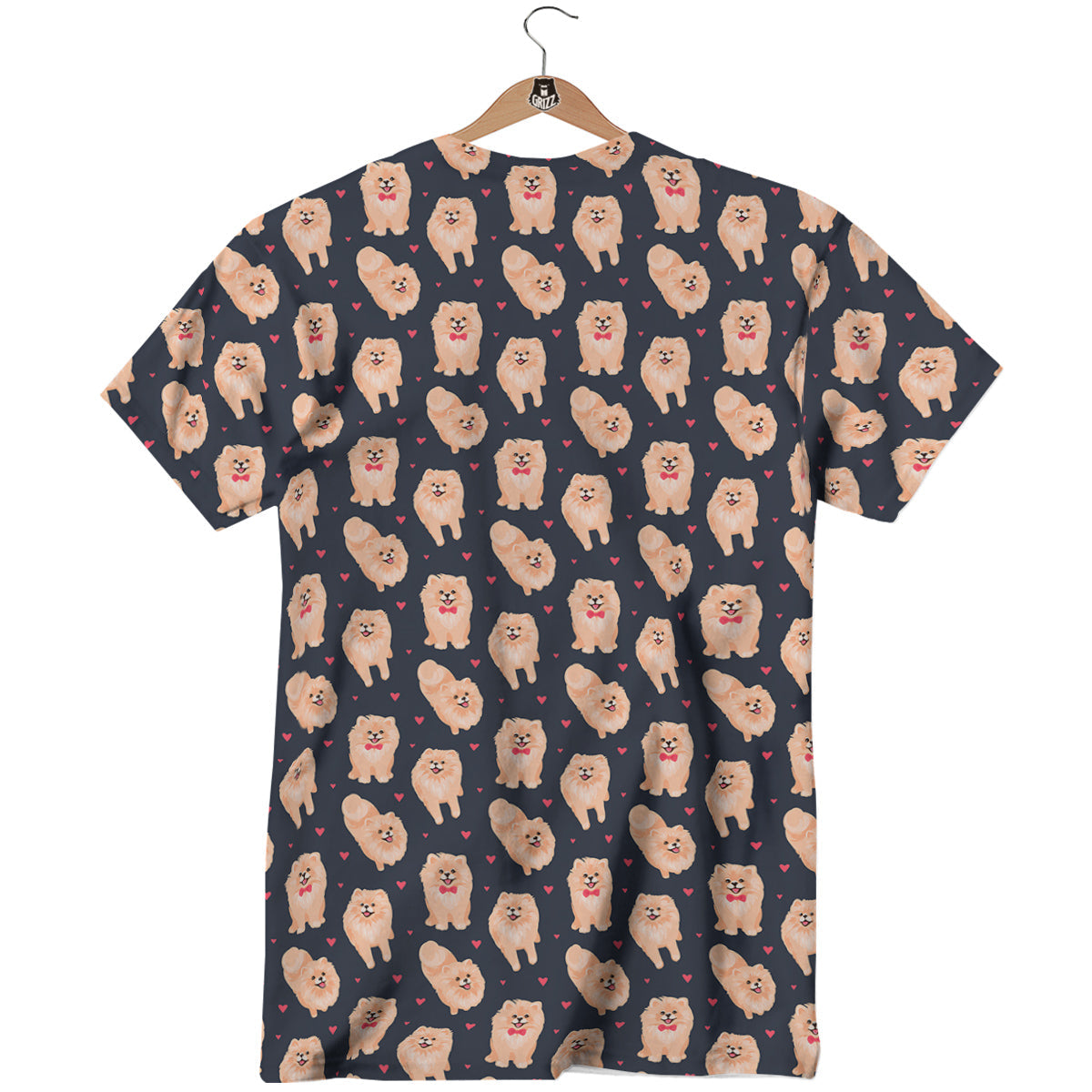 Pomeranian Cute Print Pattern T-Shirt-grizzshop
