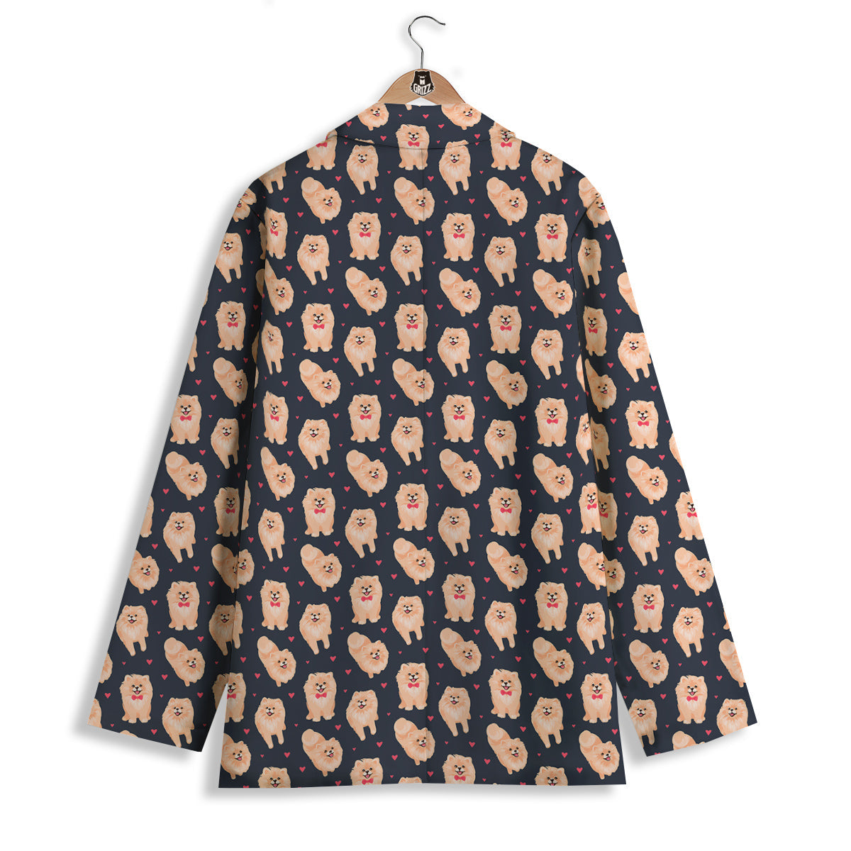 Pomeranian Cute Print Pattern Women's Blazer-grizzshop