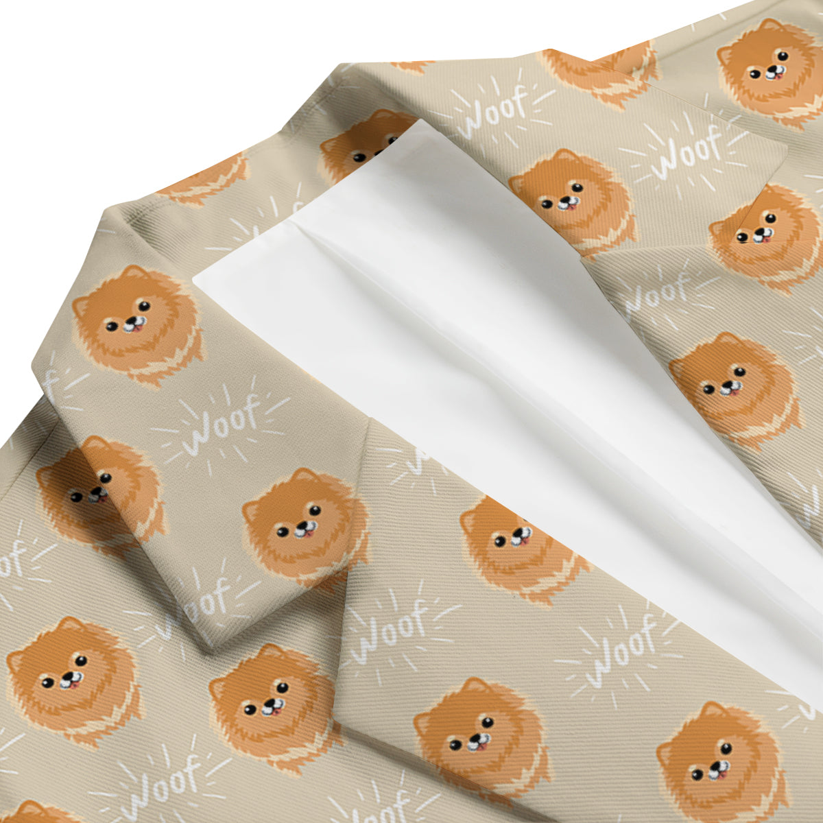 Pomeranian Dog Print Pattern Men's Blazer-grizzshop