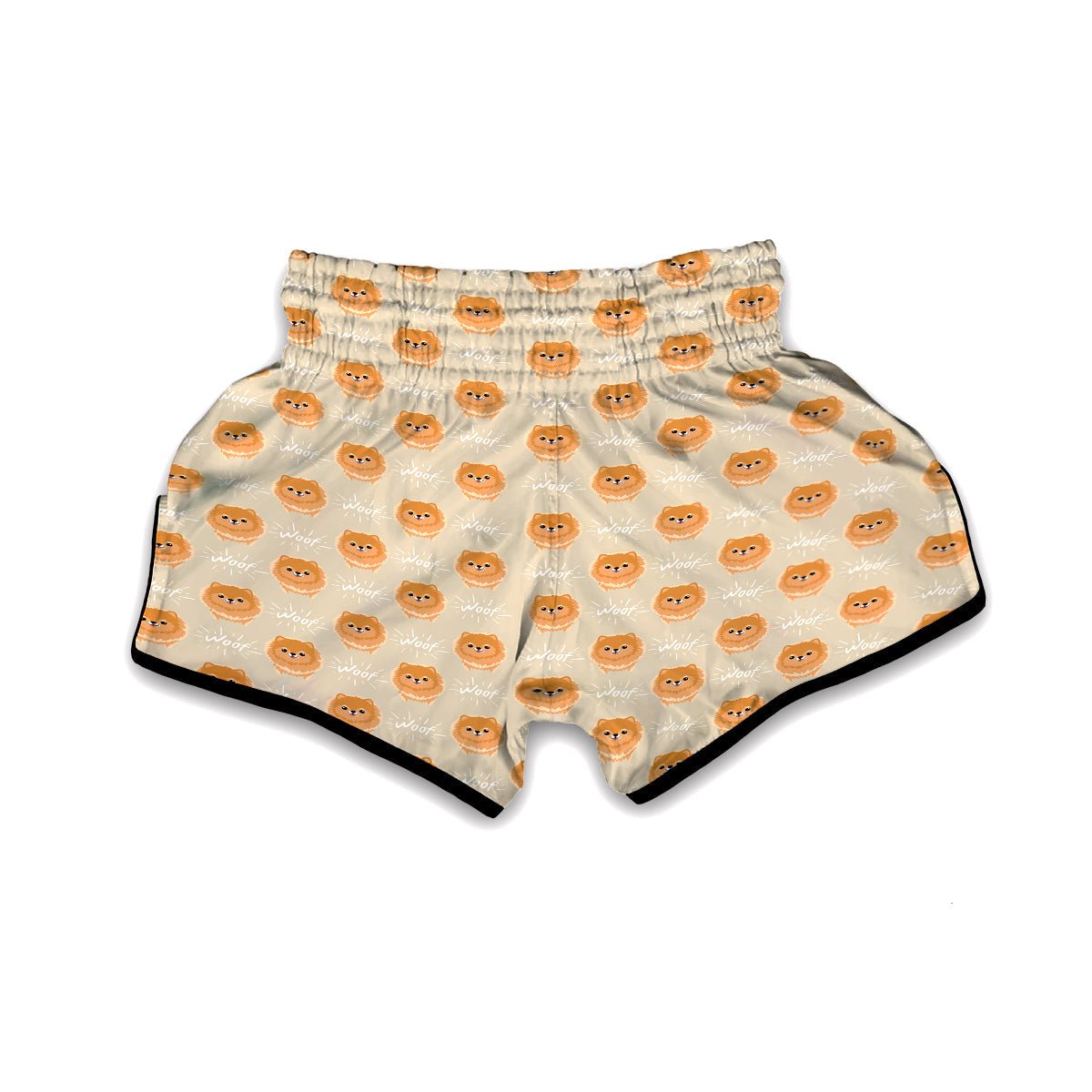 Pomeranian Dog Print Pattern Muay Thai Boxing Shorts-grizzshop