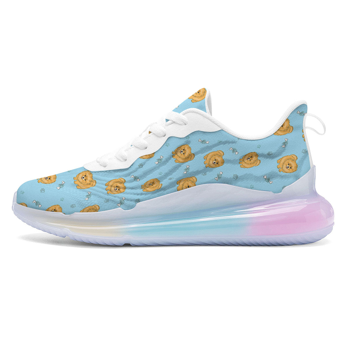 Pomeranian Little Print Pattern Running Sneakers-grizzshop