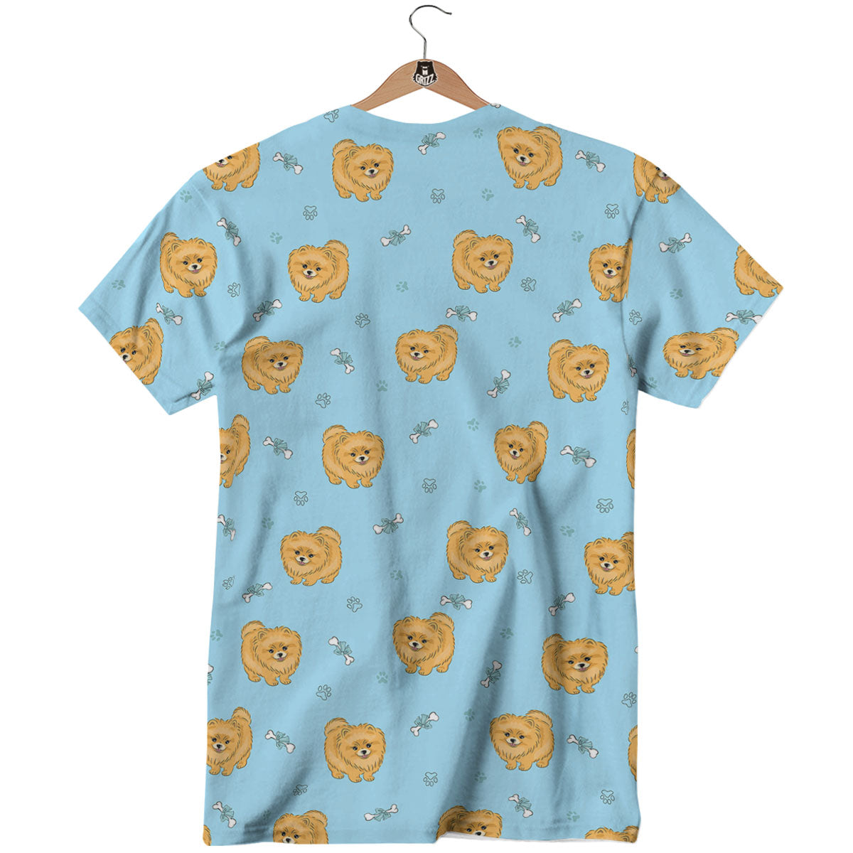Pomeranian Little Print Pattern T-Shirt-grizzshop