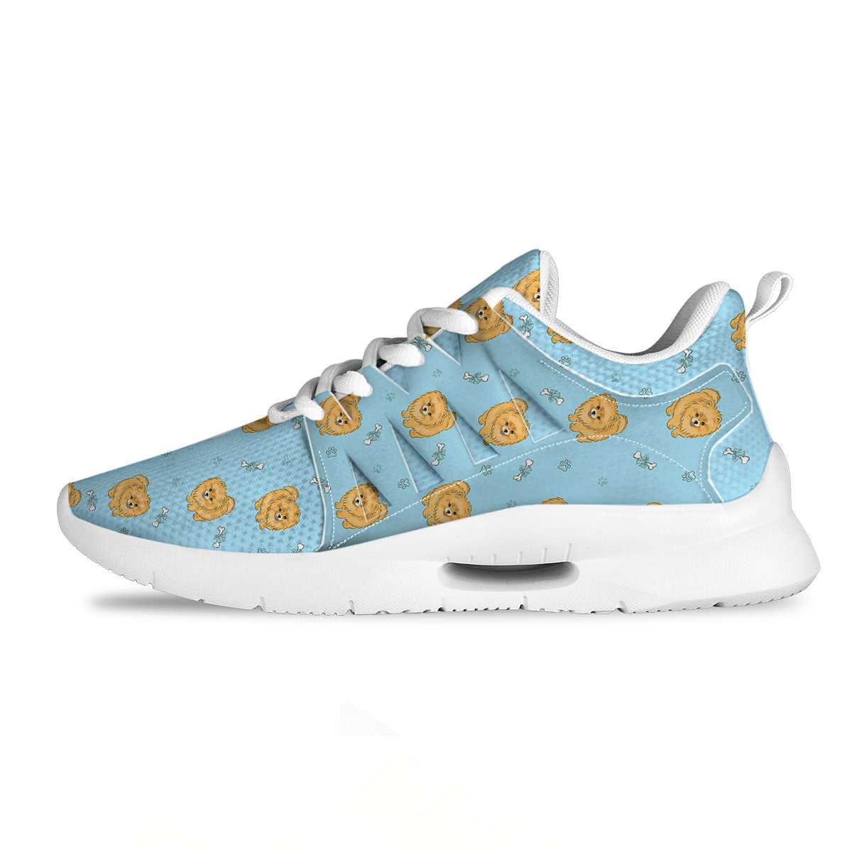 Pomeranian Little Print Pattern Tennis Shoes-grizzshop