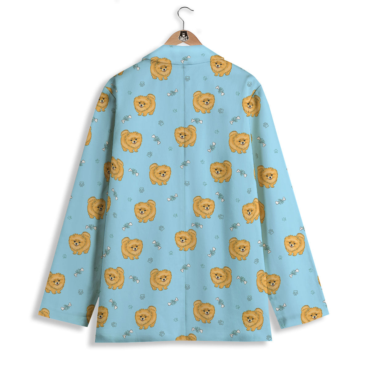 Pomeranian Little Print Pattern Women's Blazer-grizzshop