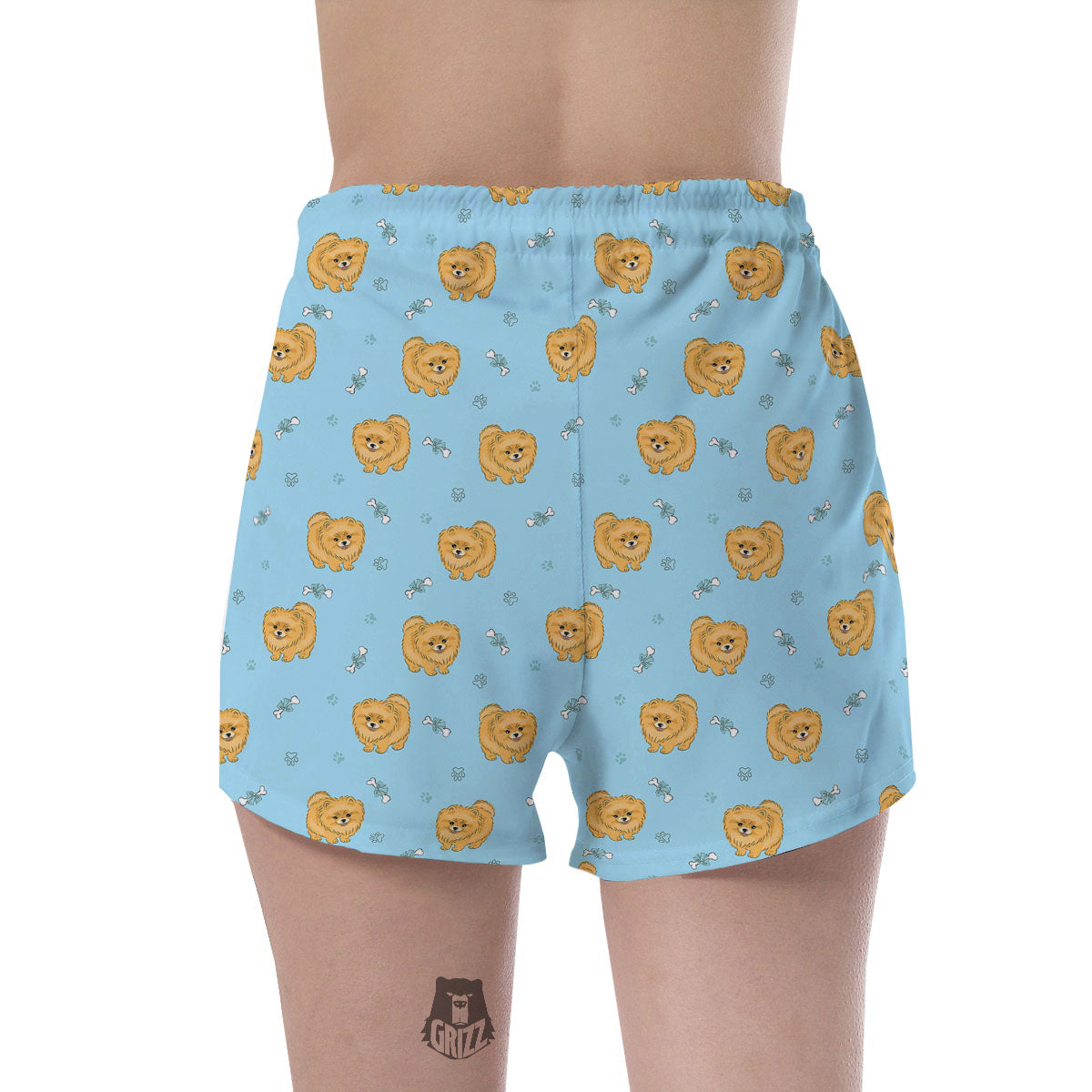 Pomeranian Little Print Pattern Women's Shorts-grizzshop