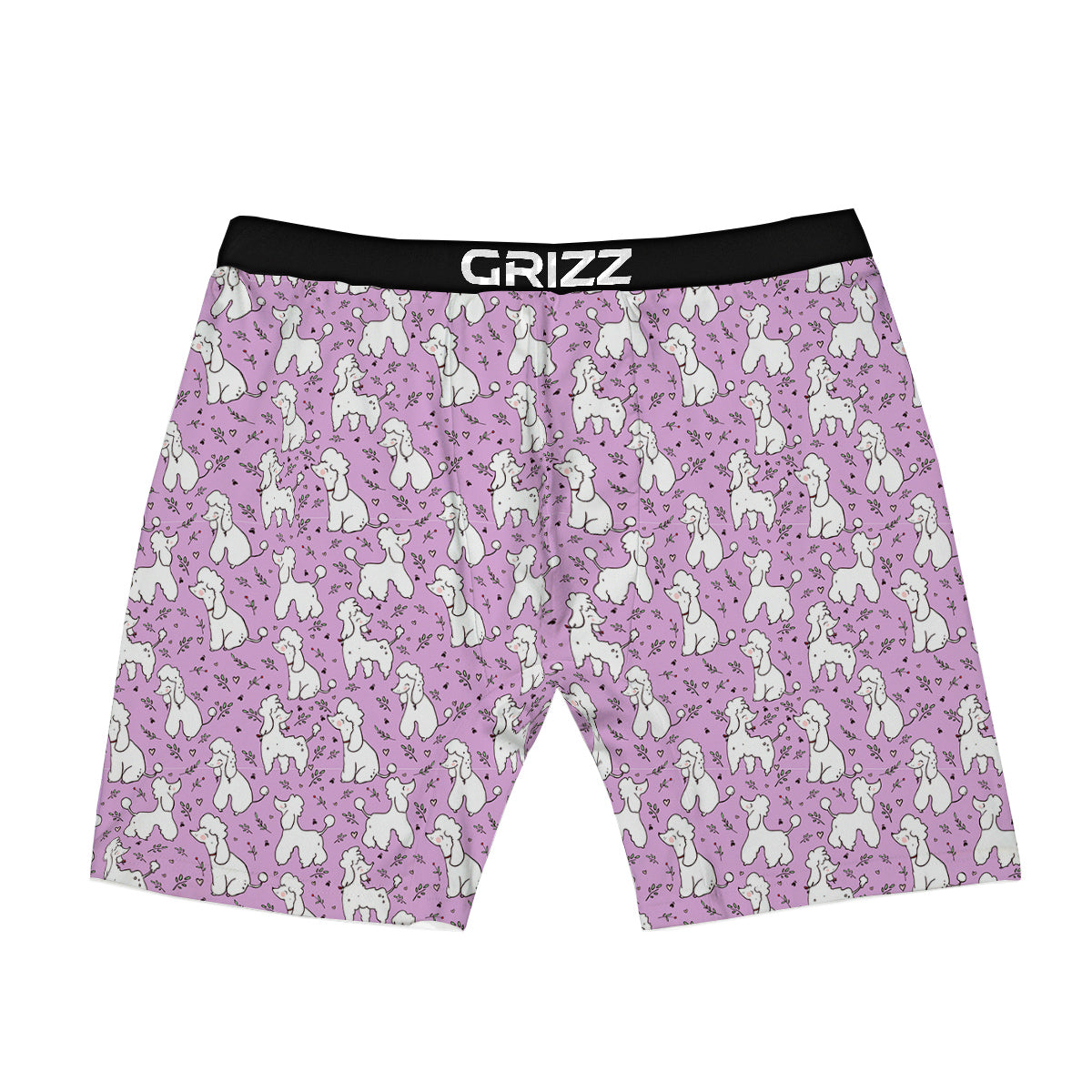 Poodle Cute Print Pattern Boxer Briefs-grizzshop