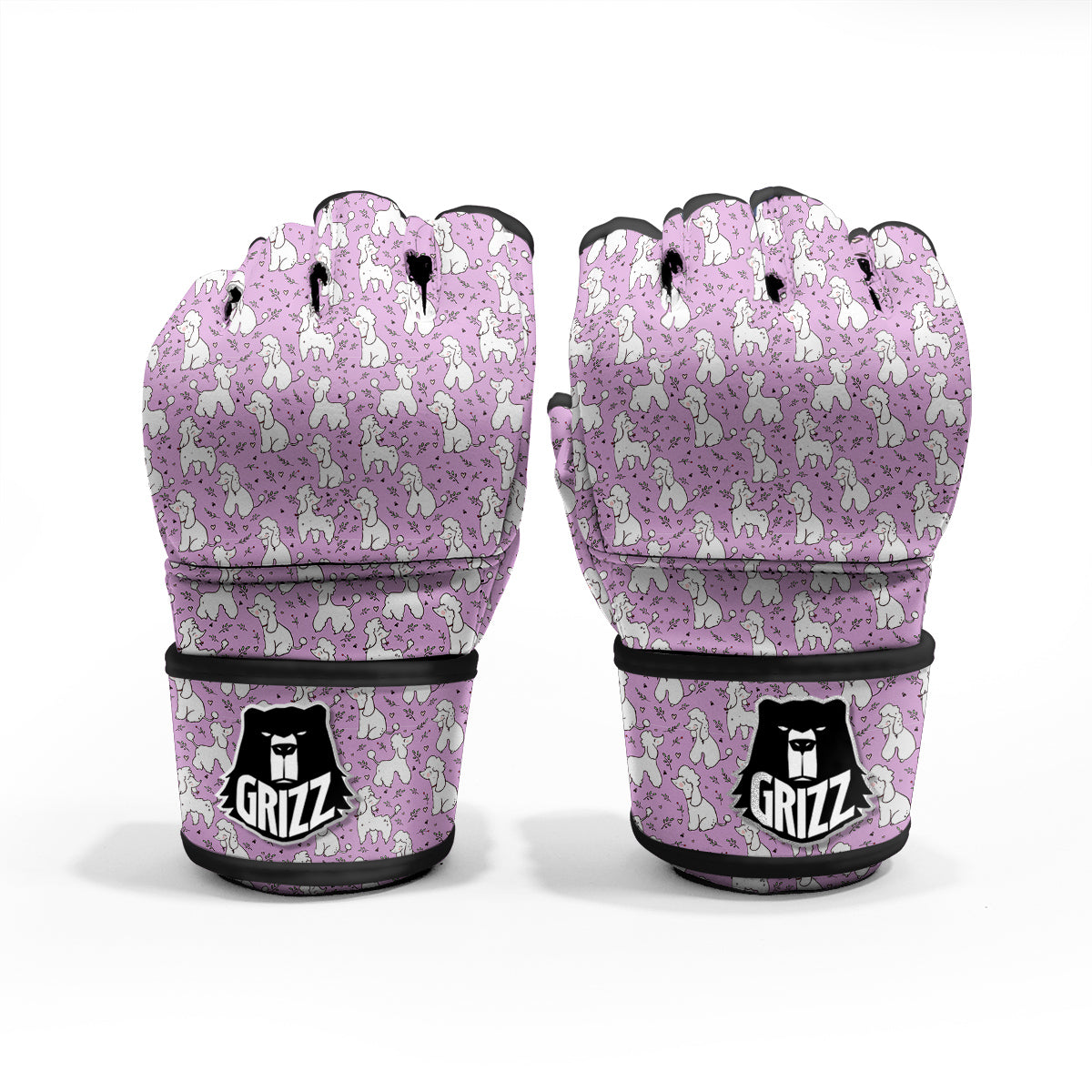 Poodle Cute Print Pattern MMA Gloves-grizzshop