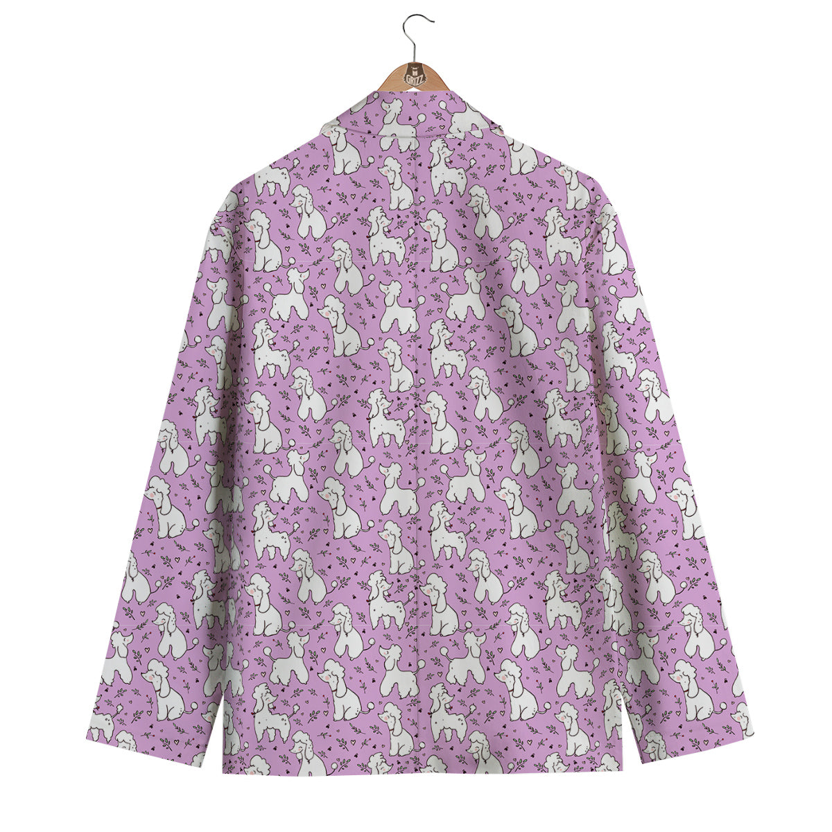 Poodle Cute Print Pattern Men's Blazer-grizzshop