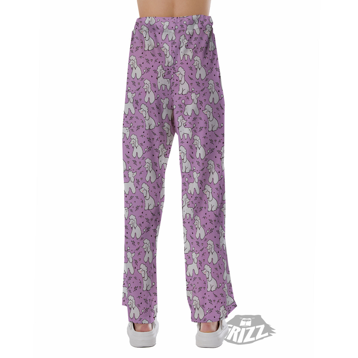 Poodle Cute Print Pattern Pajama Pants-grizzshop