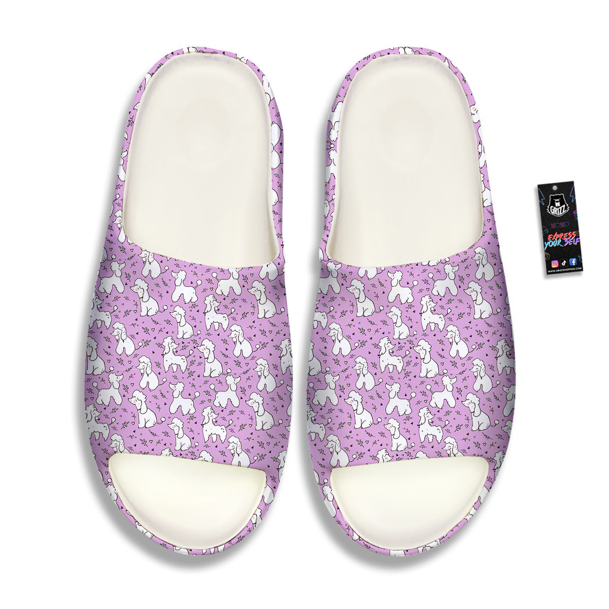 Poodle Cute Print Pattern Sandals-grizzshop