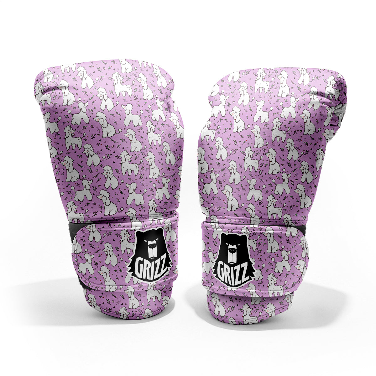 Poodle Cute Print Pattern Pro Boxing Glove