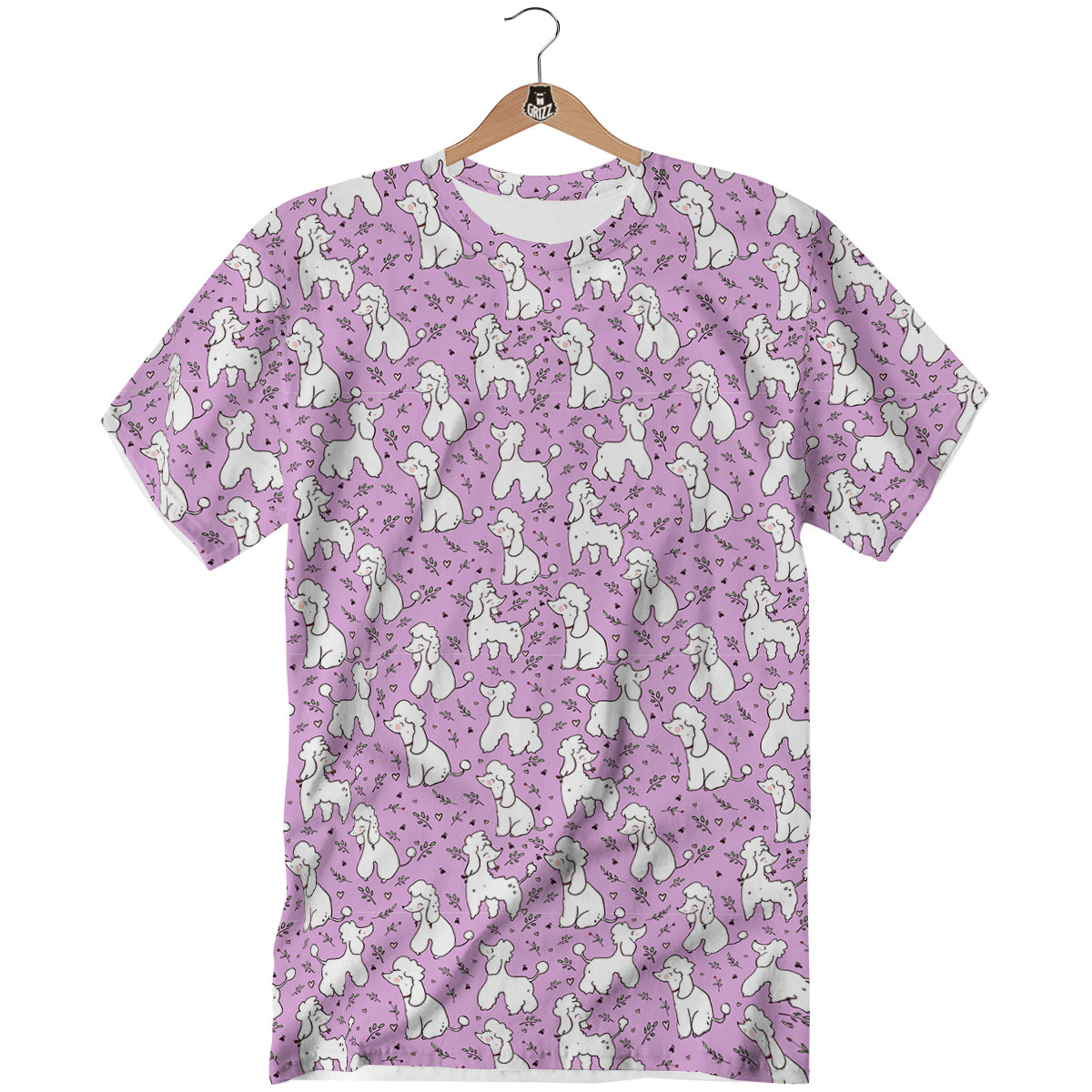 Poodle Cute Print Pattern T-Shirt-grizzshop