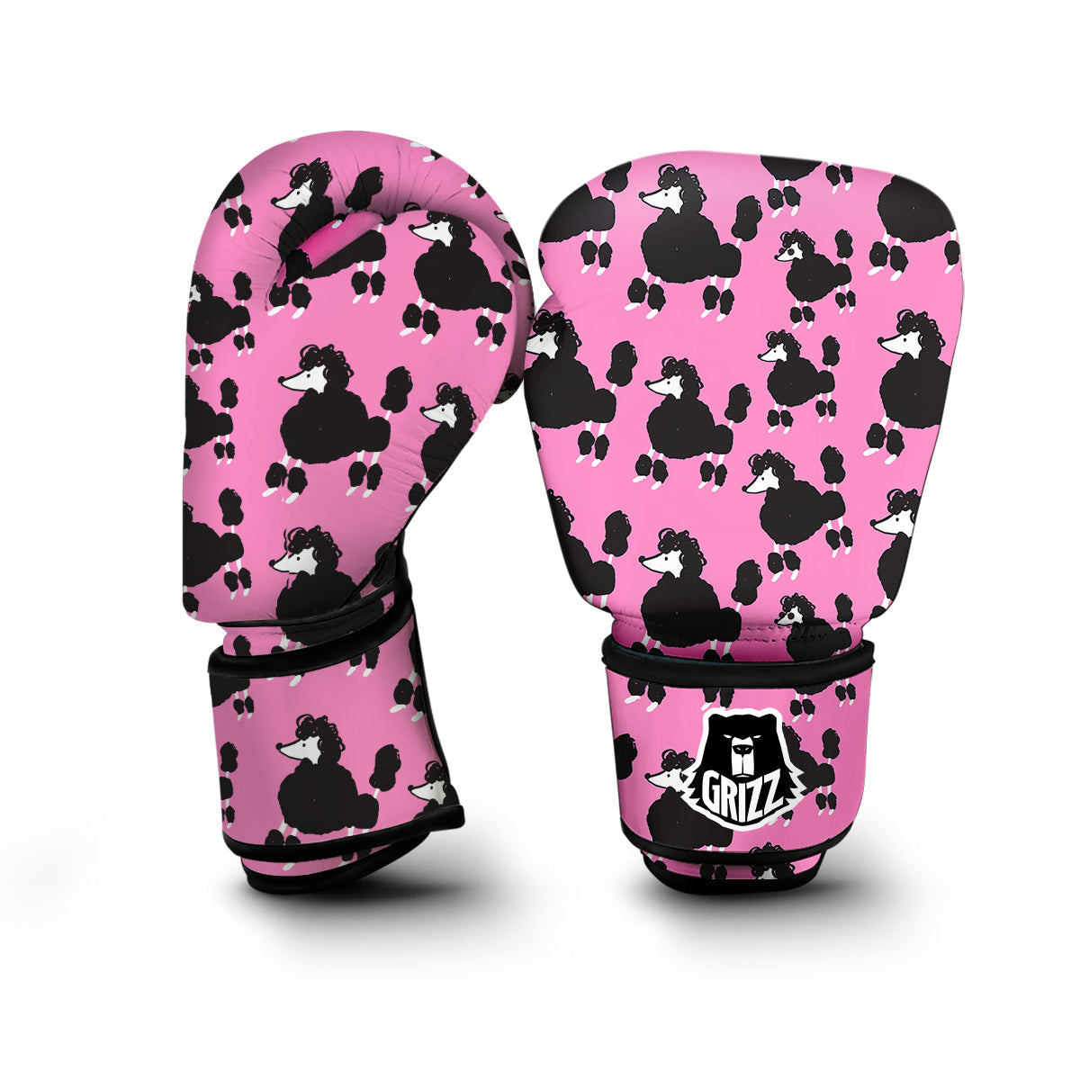 Poodle Dog Print Pattern Boxing Gloves-grizzshop