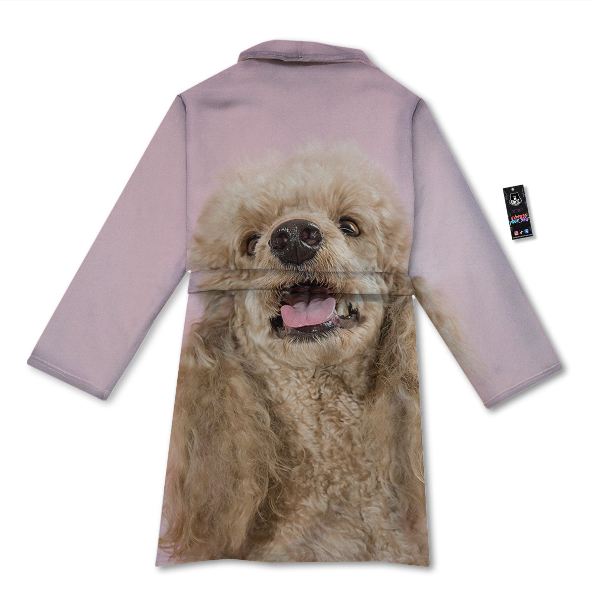Poodle Princess Print Bathrobe-grizzshop