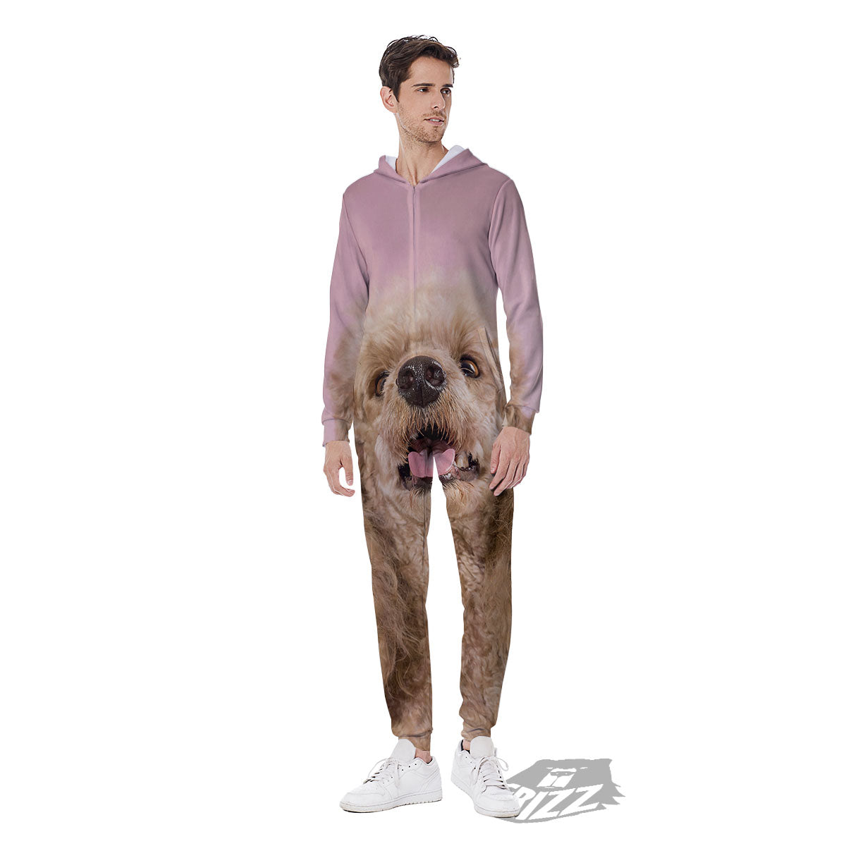 Poodle Princess Print Men's Jumpsuit-grizzshop