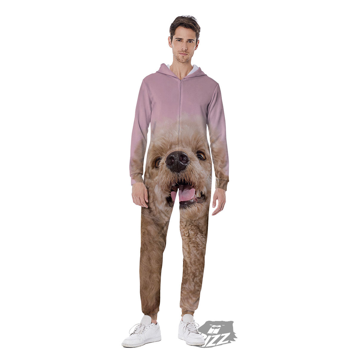 Poodle Princess Print Men's Jumpsuit-grizzshop
