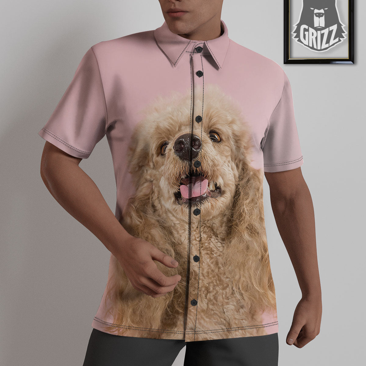 Poodle Princess Print Untucked Shirts-grizzshop