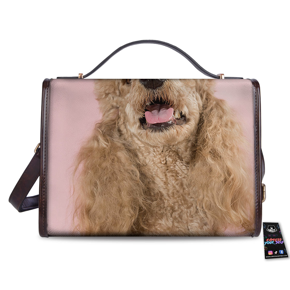 Poodle Princess Print Women's Satchel Bag