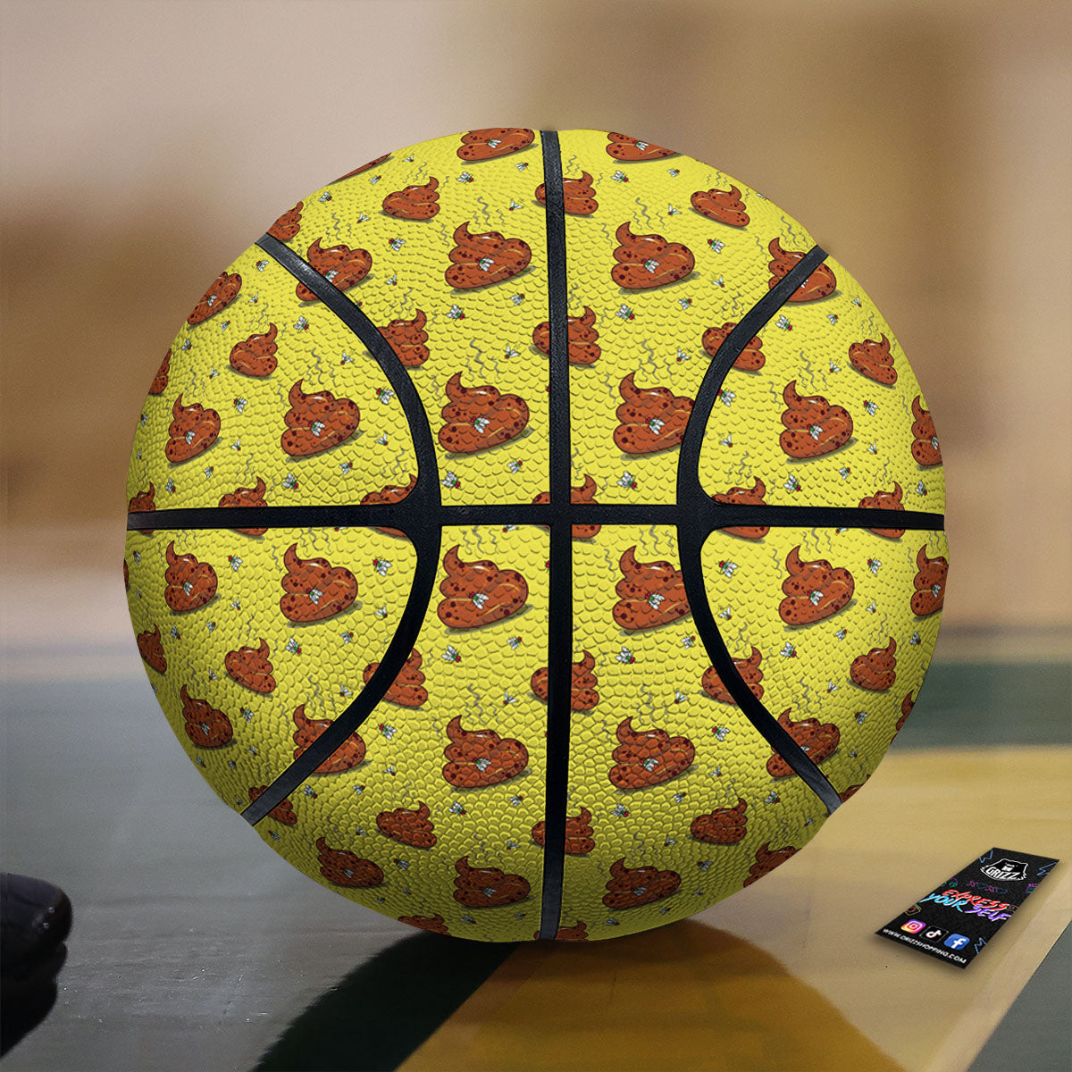 Poop Brown Print Pattern Basketball-grizzshop