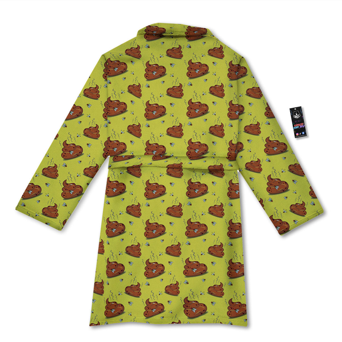 Poop Brown Print Pattern Bathrobe-grizzshop
