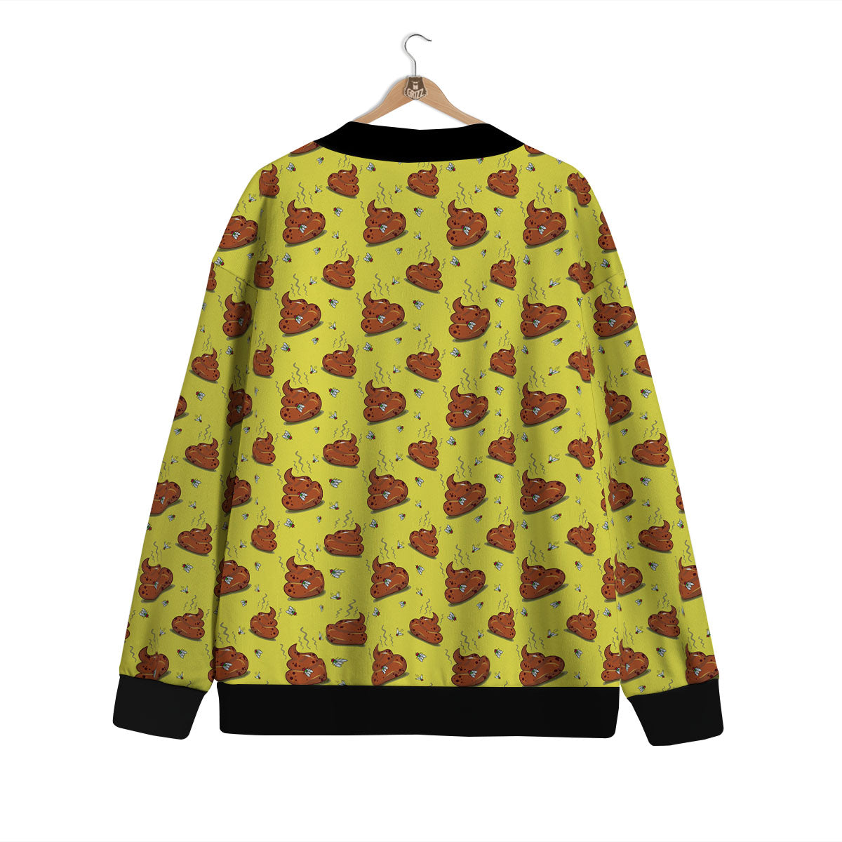 Poop Brown Print Pattern Cardigan-grizzshop