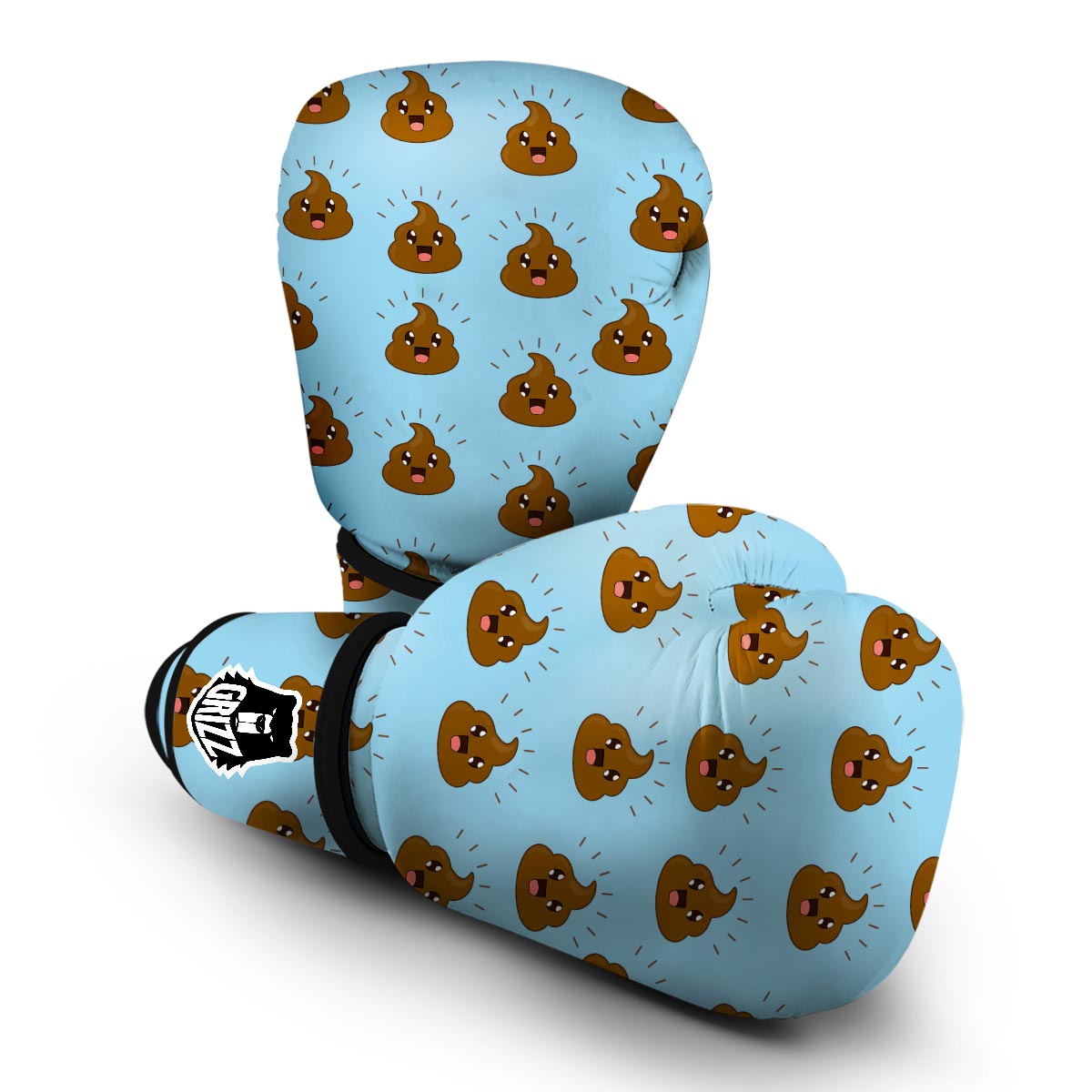 Poop Emoji Print Pattern Boxing Gloves-grizzshop