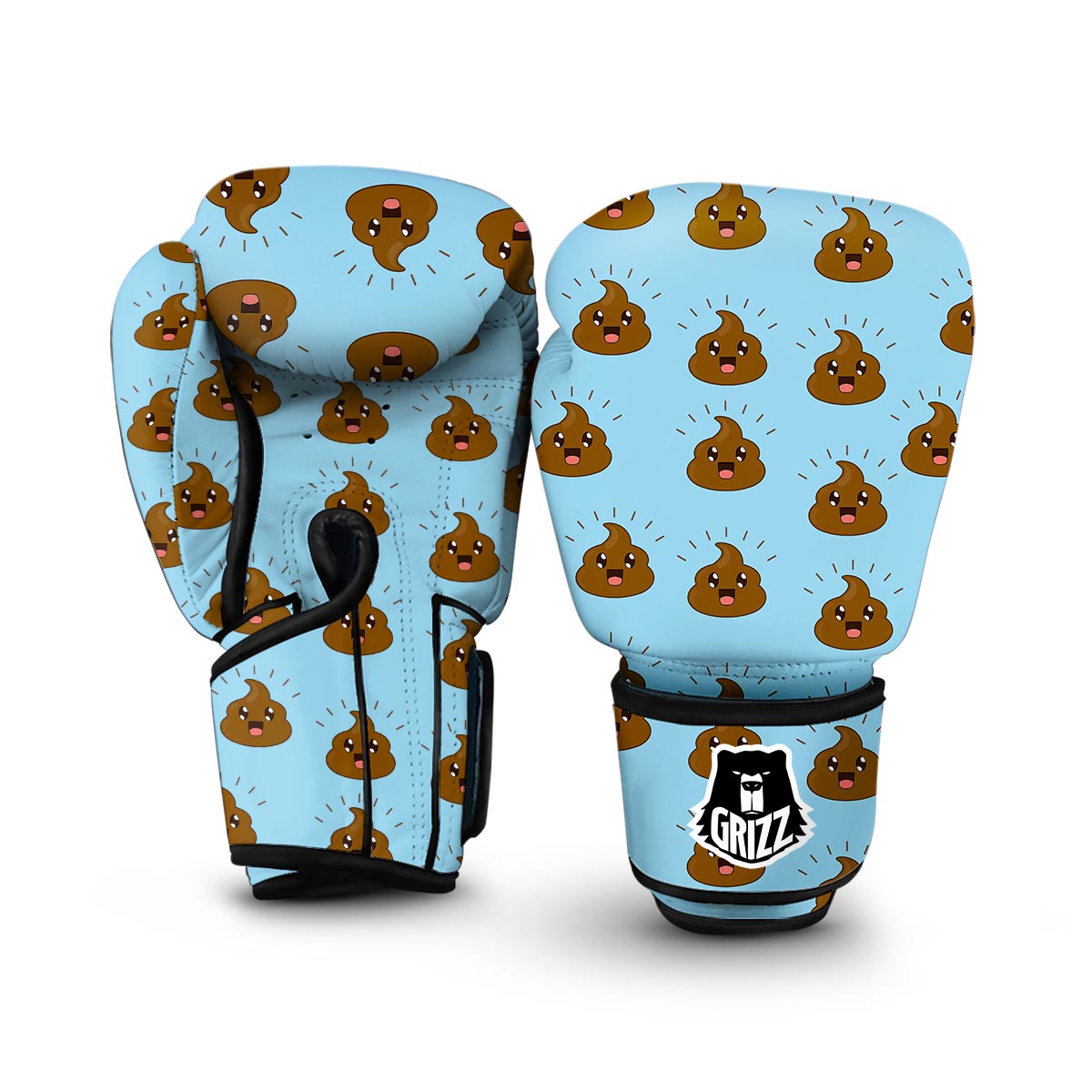 Poop Emoji Print Pattern Boxing Gloves-grizzshop