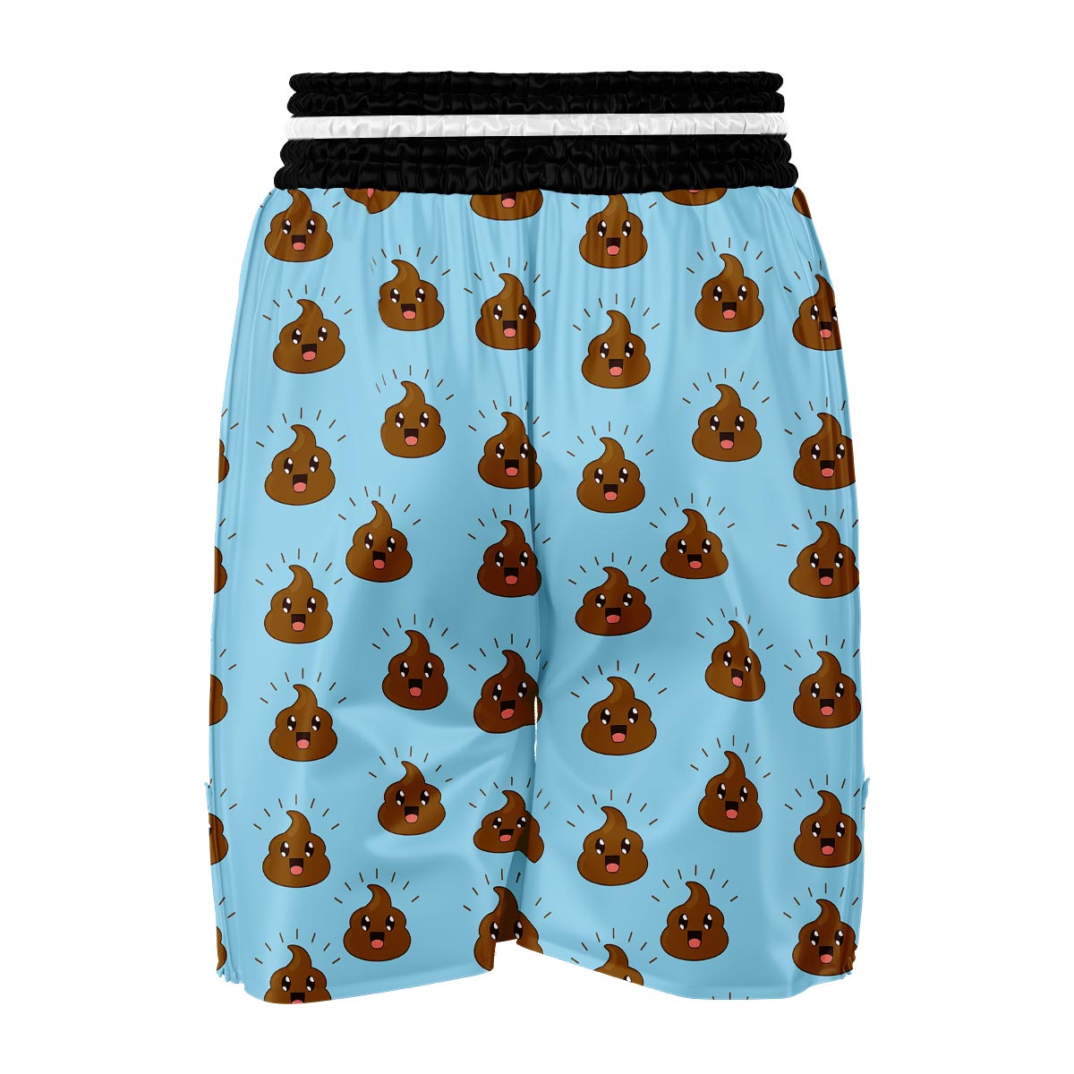 Poop Emoji Print Pattern Boxing Shorts-grizzshop