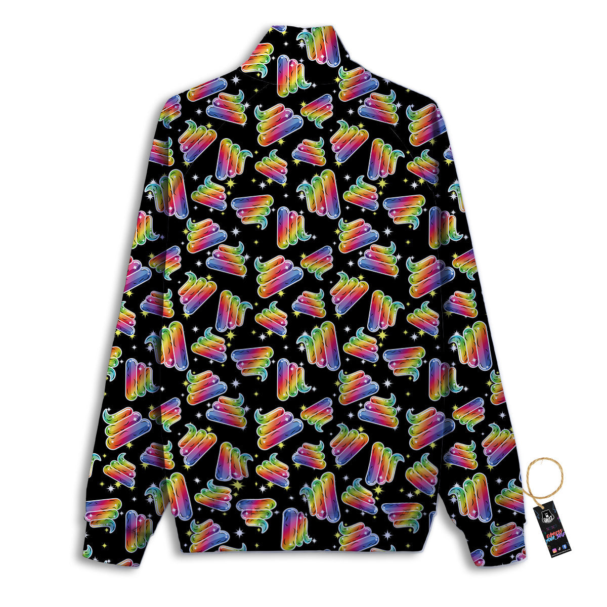 Poop Rainbow Cute Print Pattern Track Jacket-grizzshop
