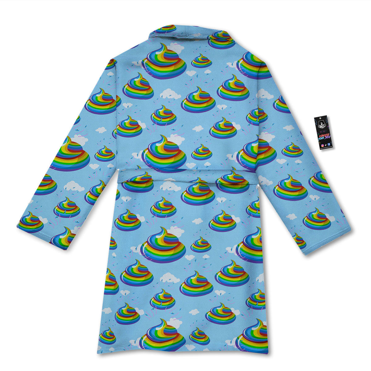 Poop Rainbow Print Pattern Bathrobe-grizzshop