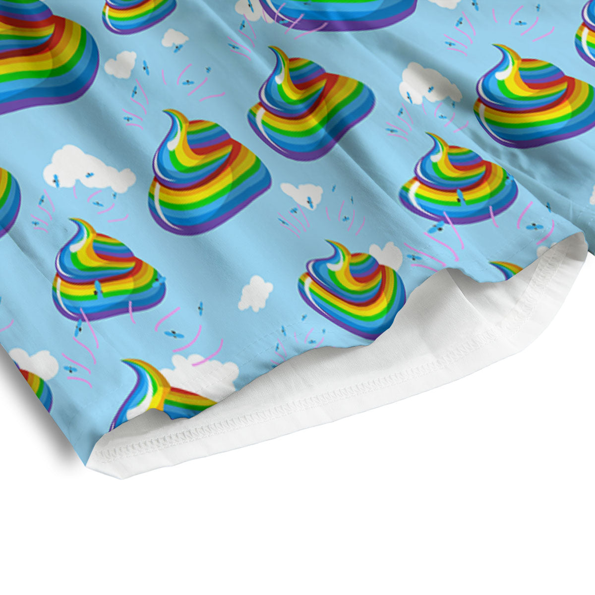 Poop Rainbow Print Pattern Men's Athletic Shorts