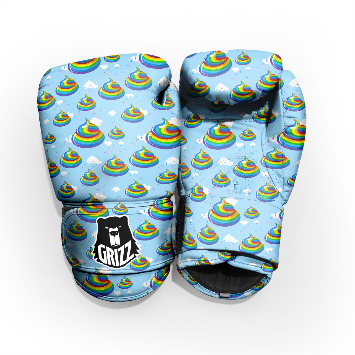 Poop Rainbow Print Pattern Pro Boxing Glove