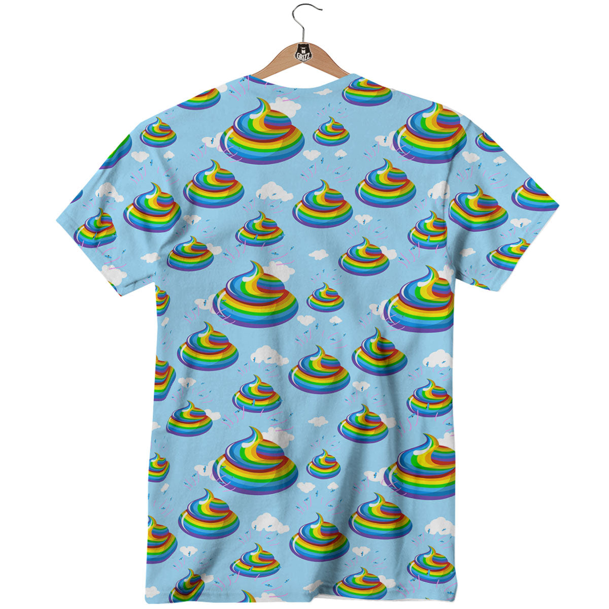 Poop Rainbow Print Pattern T-Shirt-grizzshop