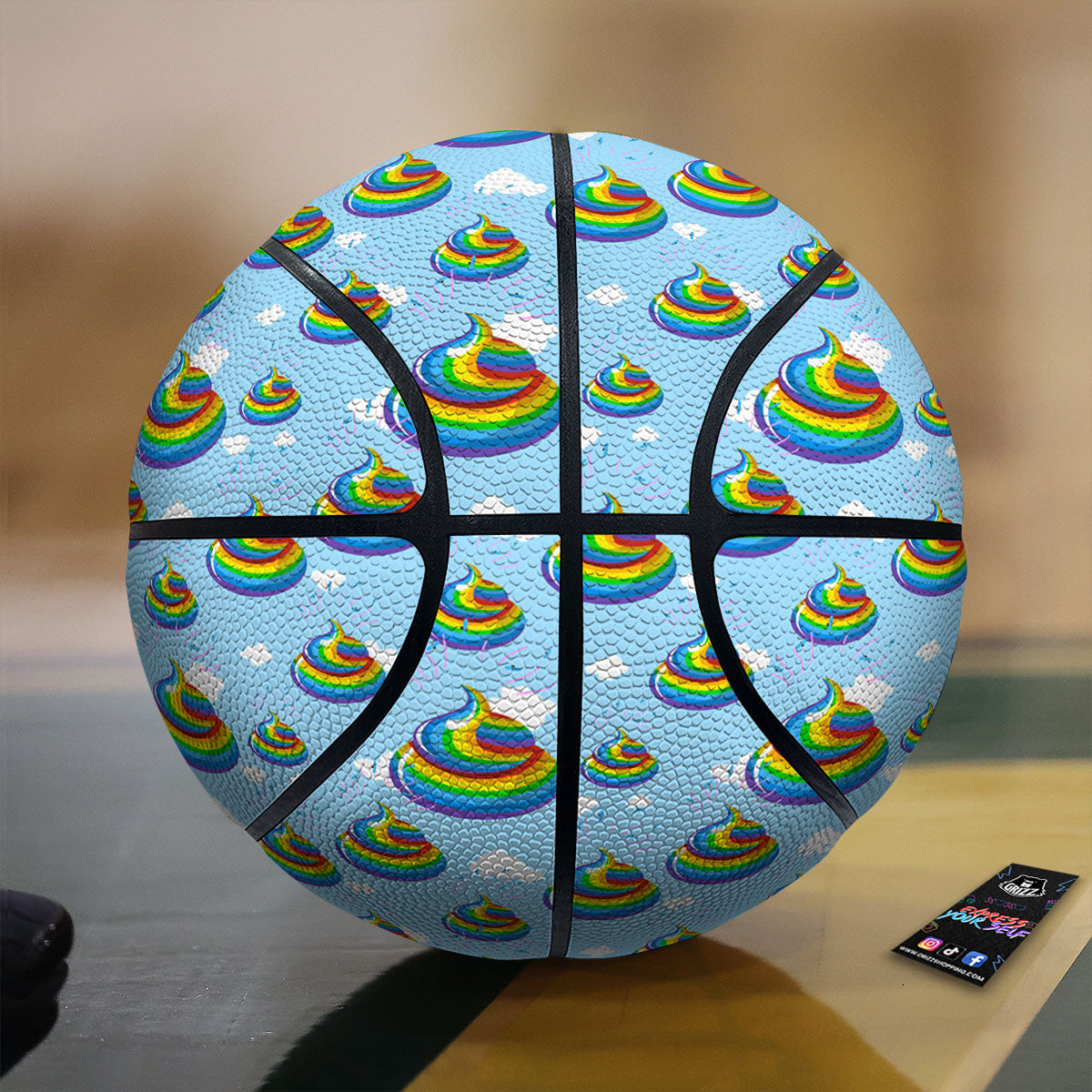 Plaid USA Print Pattern Basketball