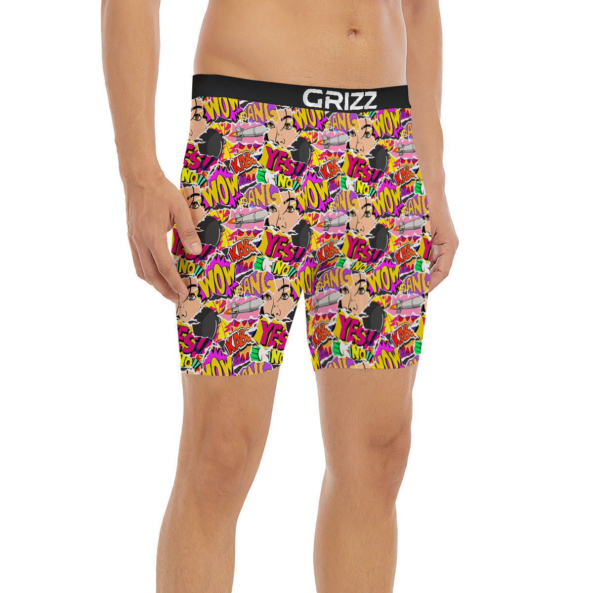 Pop Art Comics Print Pattern Boxer Briefs-grizzshop