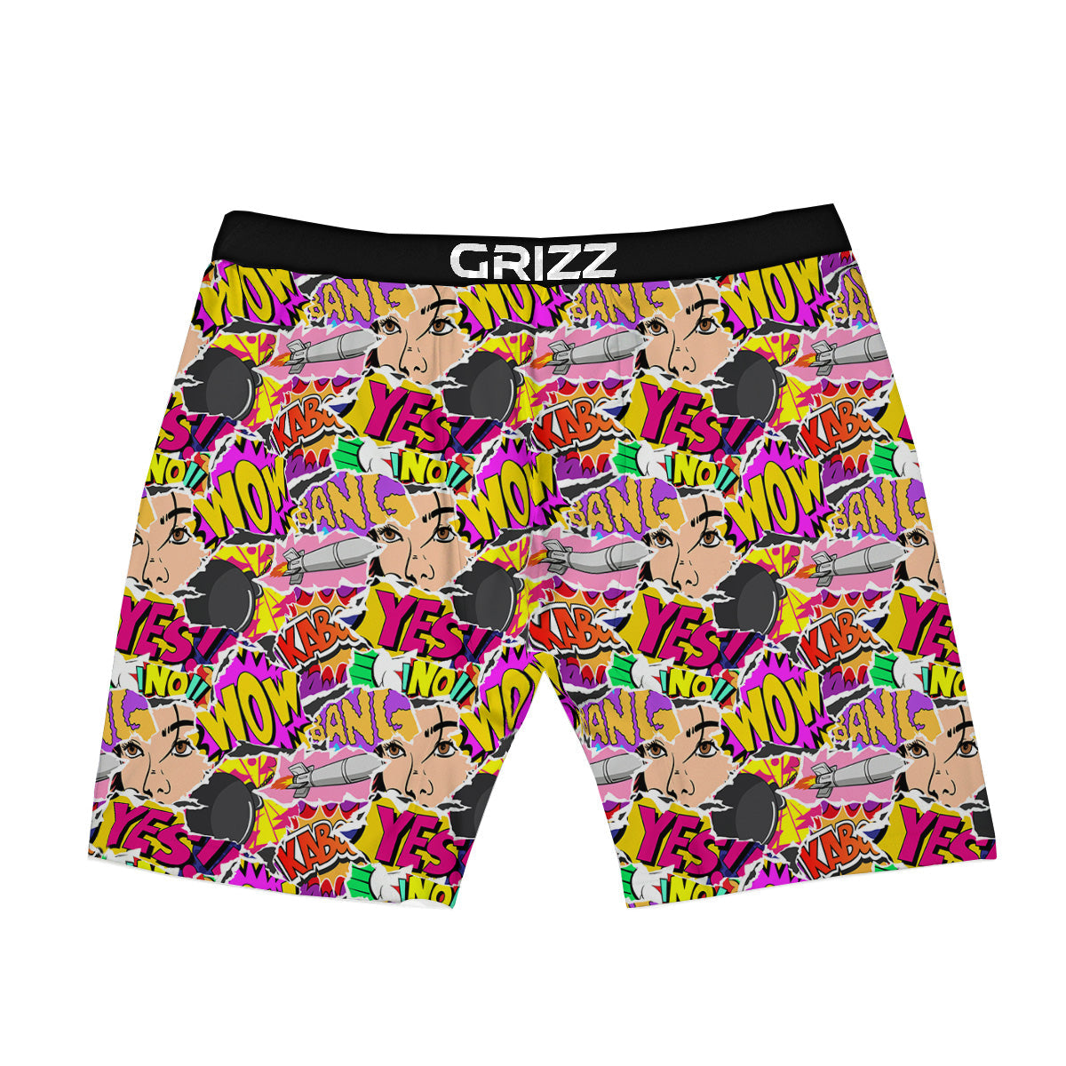 Pop Art Comics Print Pattern Boxer Briefs-grizzshop