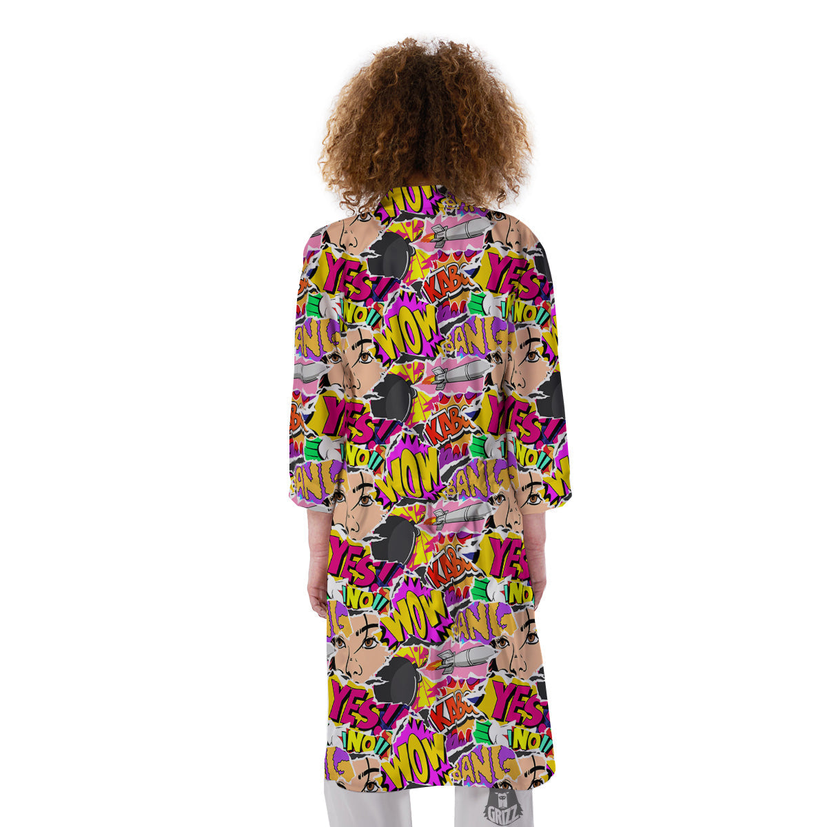 Pop Art Comics Print Pattern Kimono-grizzshop