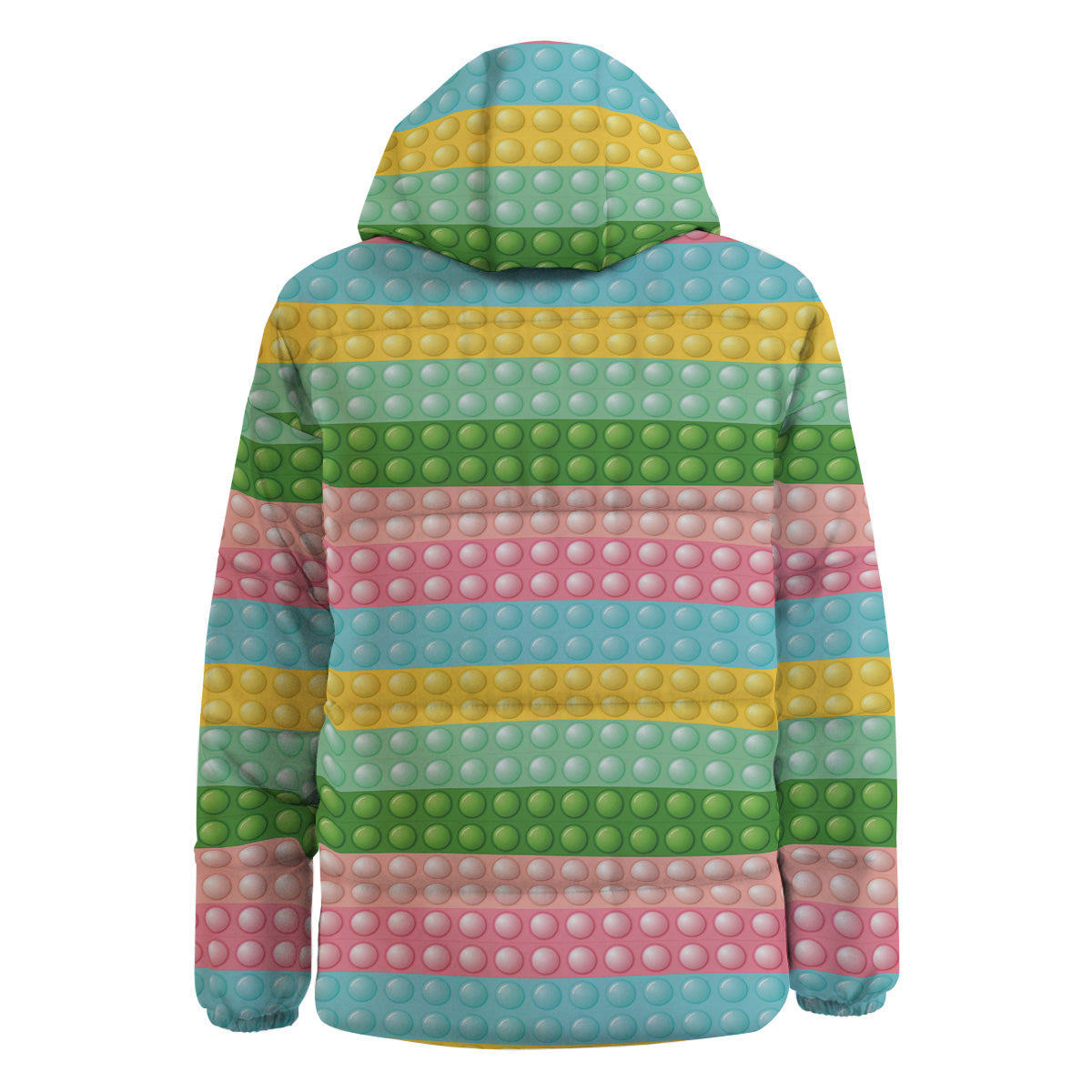 Pop It Pastel Color Print Pattern Down Jacket-grizzshop