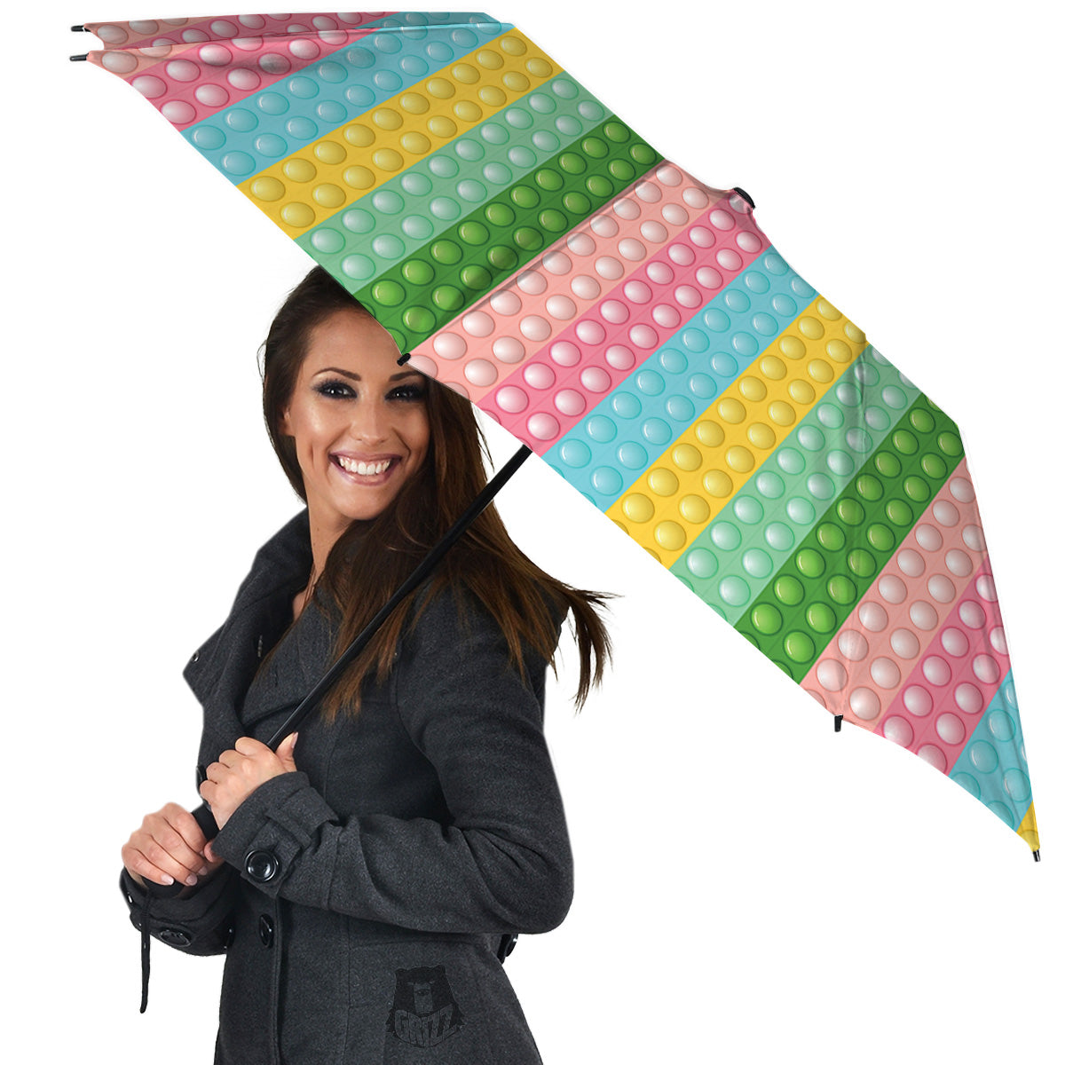 Pop It Pastel Color Print Pattern Umbrella-grizzshop