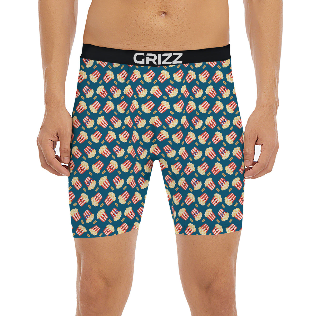Popcorn Box Cute Print Pattern Boxer Briefs-grizzshop