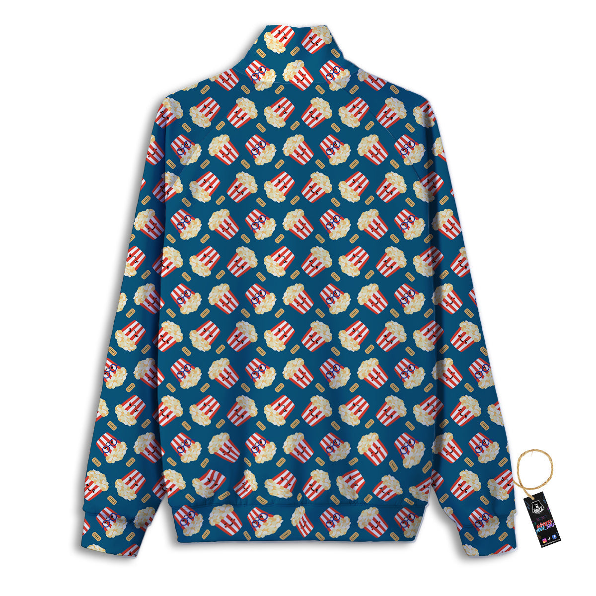 Popcorn Box Cute Print Pattern Track Jacket-grizzshop