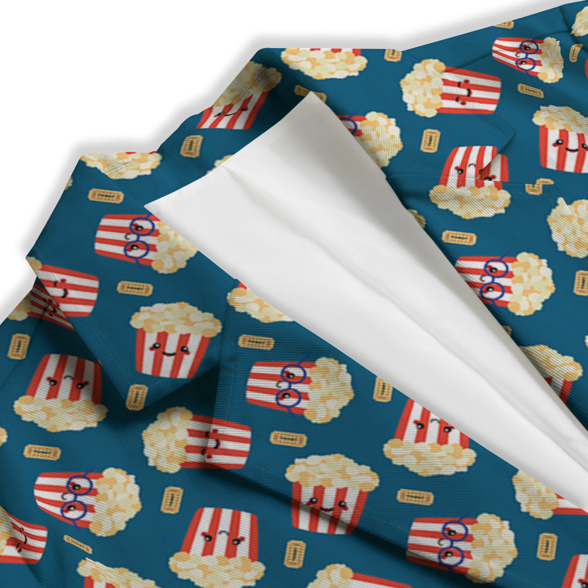 Popcorn Box Cute Print Pattern Women's Blazer-grizzshop