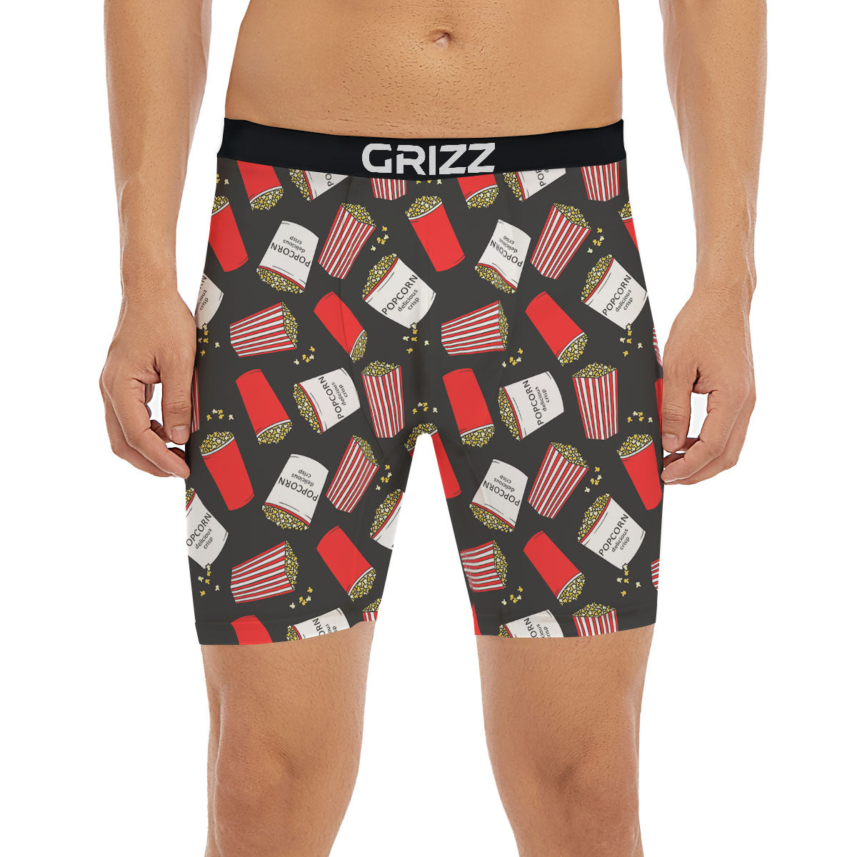 Popcorn Box Print Pattern Boxer Briefs-grizzshop