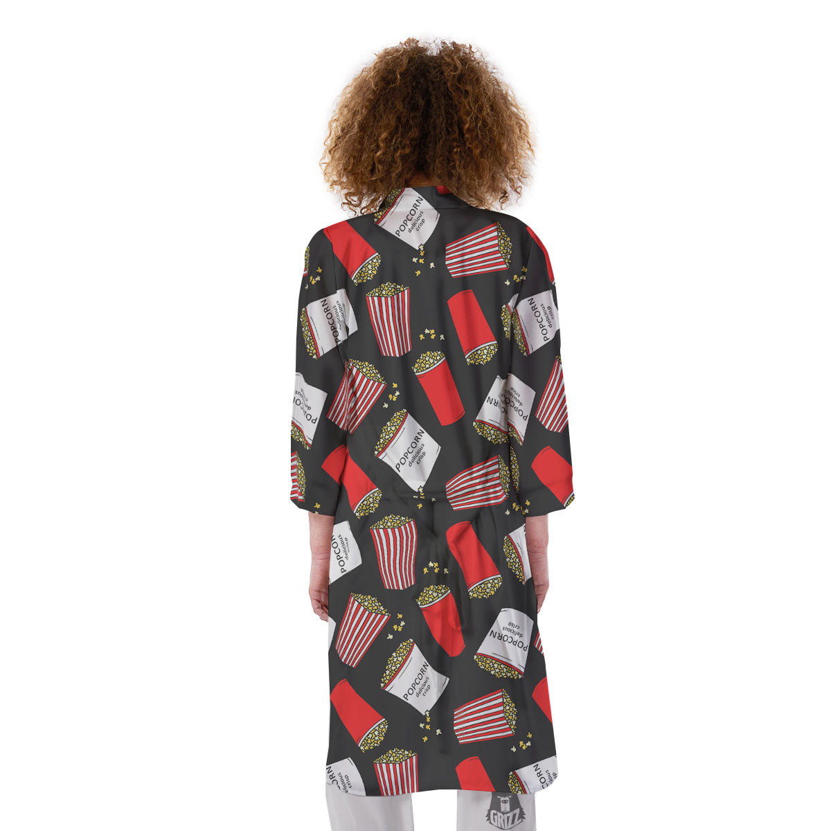 Popcorn Box Print Pattern Kimono-grizzshop