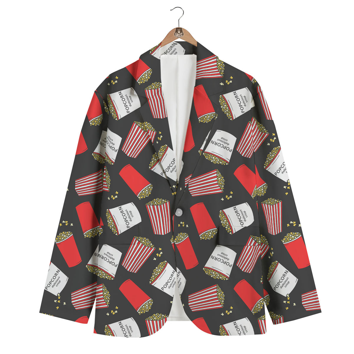 Popcorn Box Print Pattern Men's Blazer-grizzshop