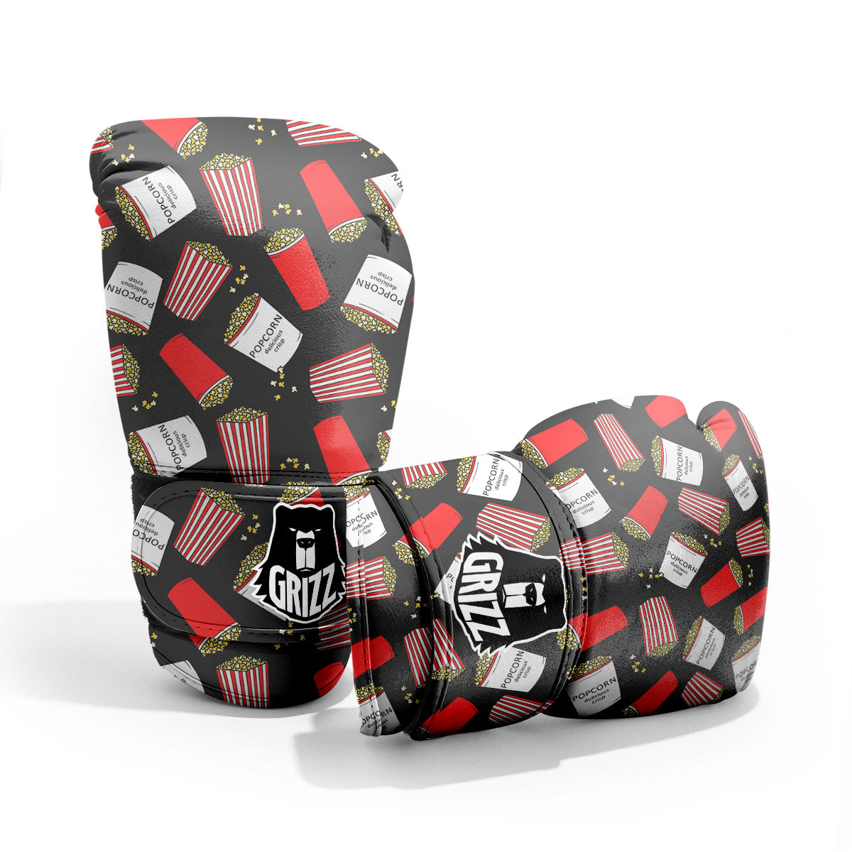 Popcorn Box Print Pattern Sparring Gloves-grizzshop